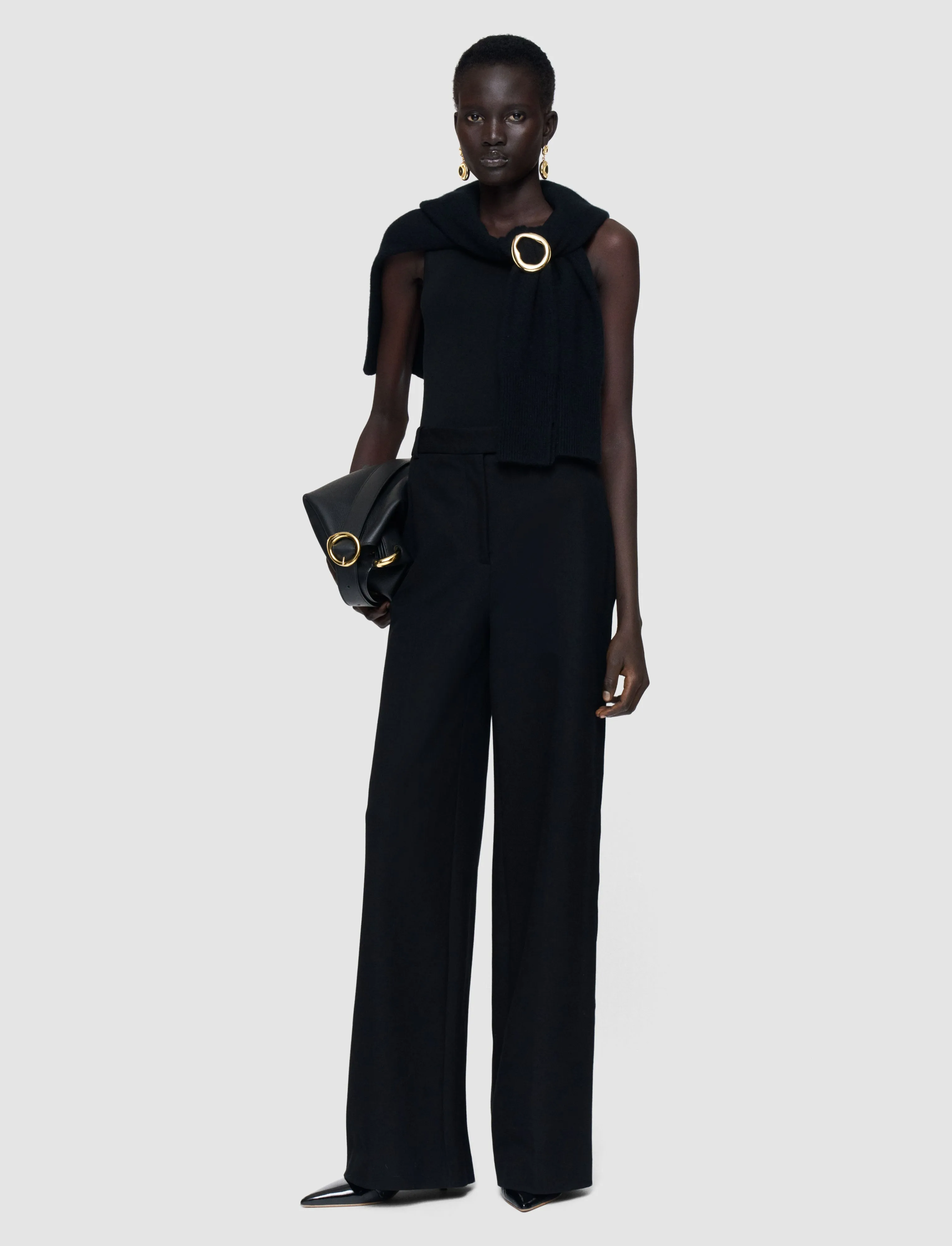 Yukio Gabardine Stretch Trousers sold by Joseph