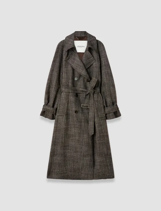 Laurin Textured Tailoring Wool Coat made by Joseph