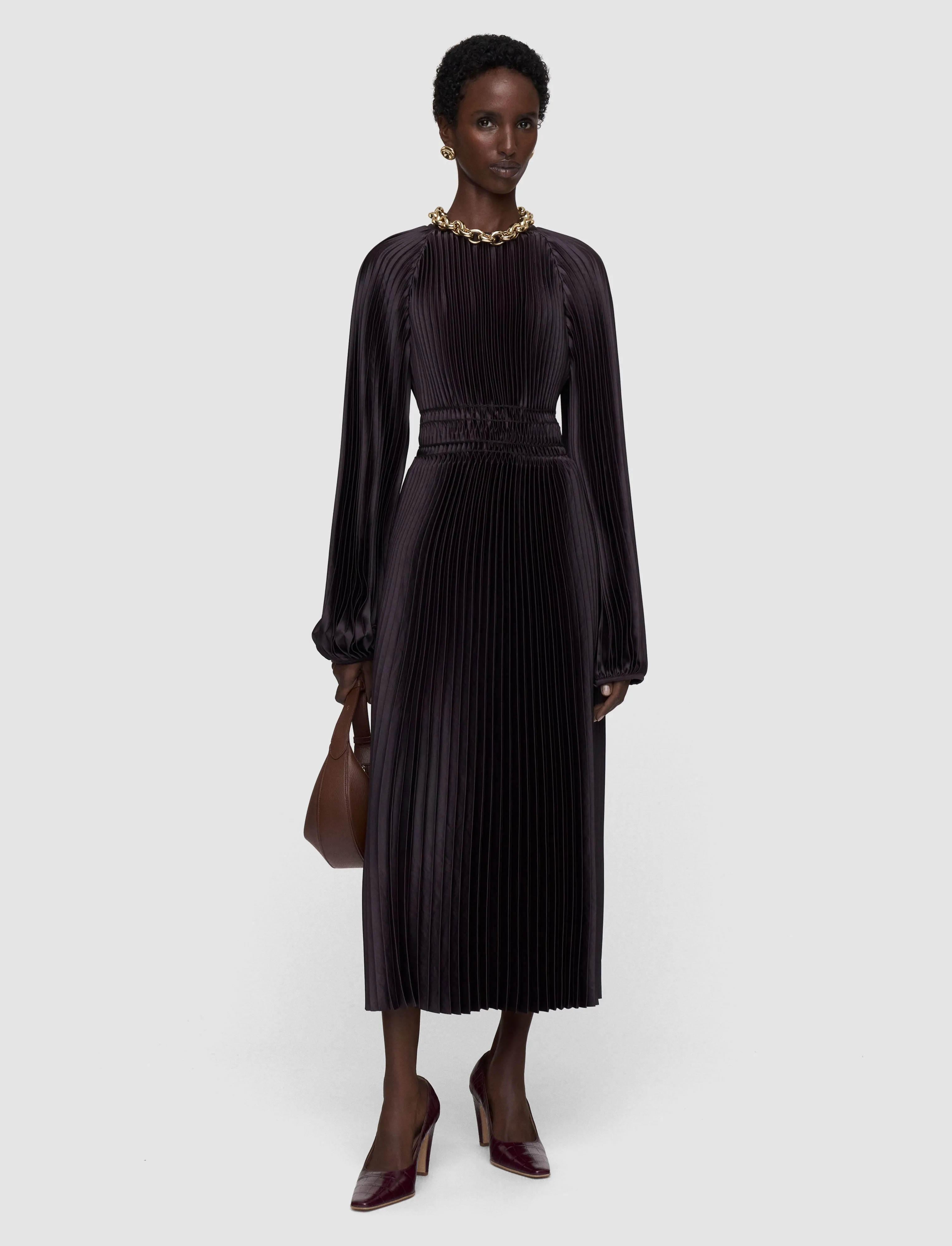 Ortiz Pleated Woven Dress sold by Joseph