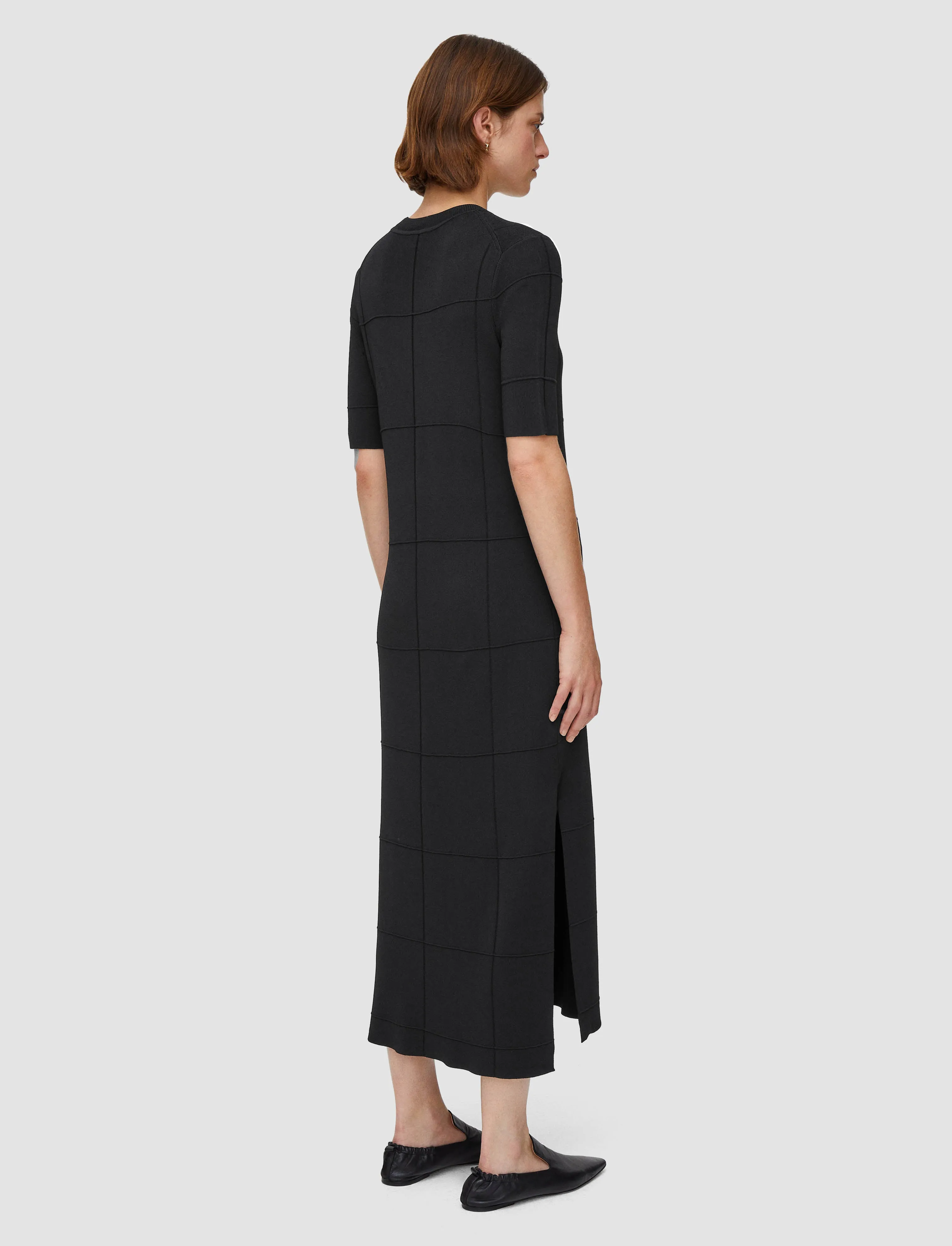 Grid Viscose Knitted Dress sold by Joseph product image thumbnail 3