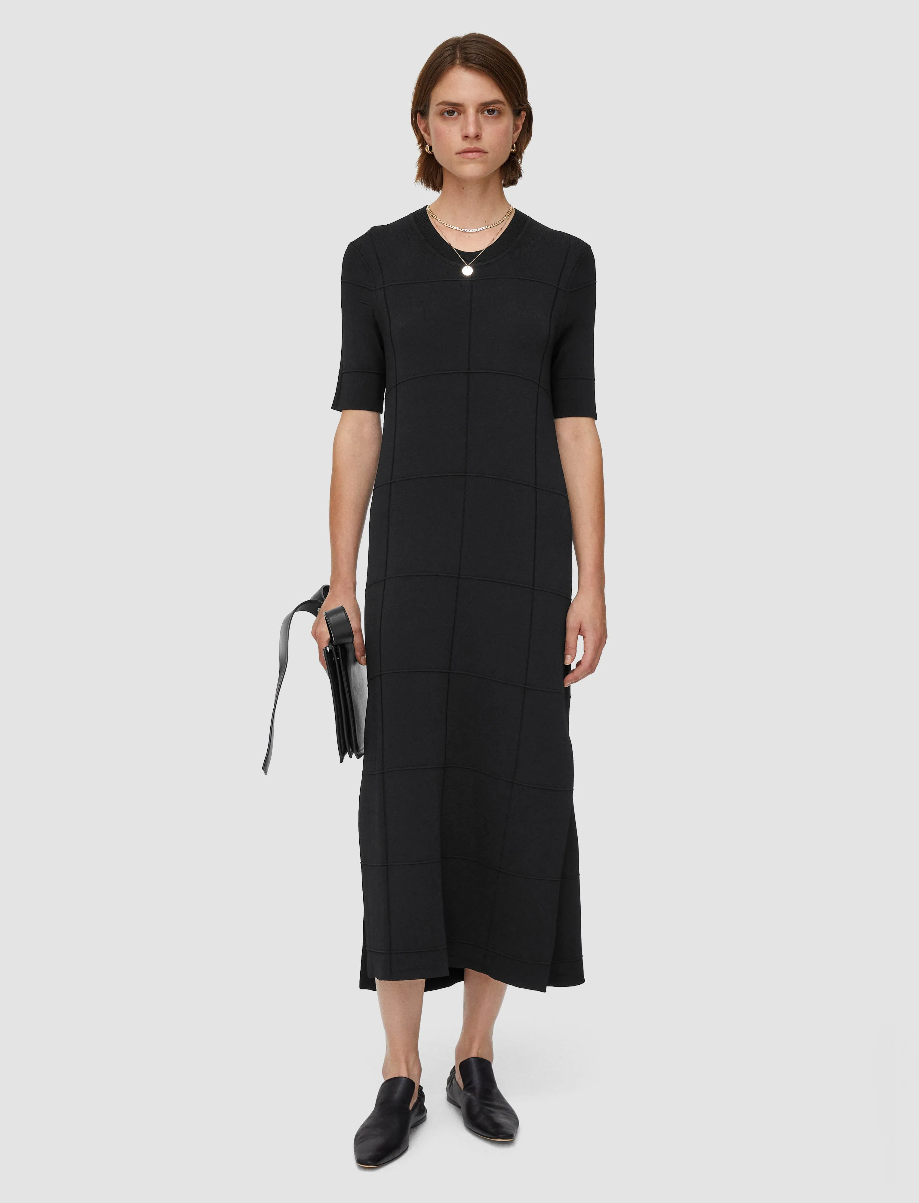 Grid Viscose Knitted Dress sold by Joseph product image thumbnail 2