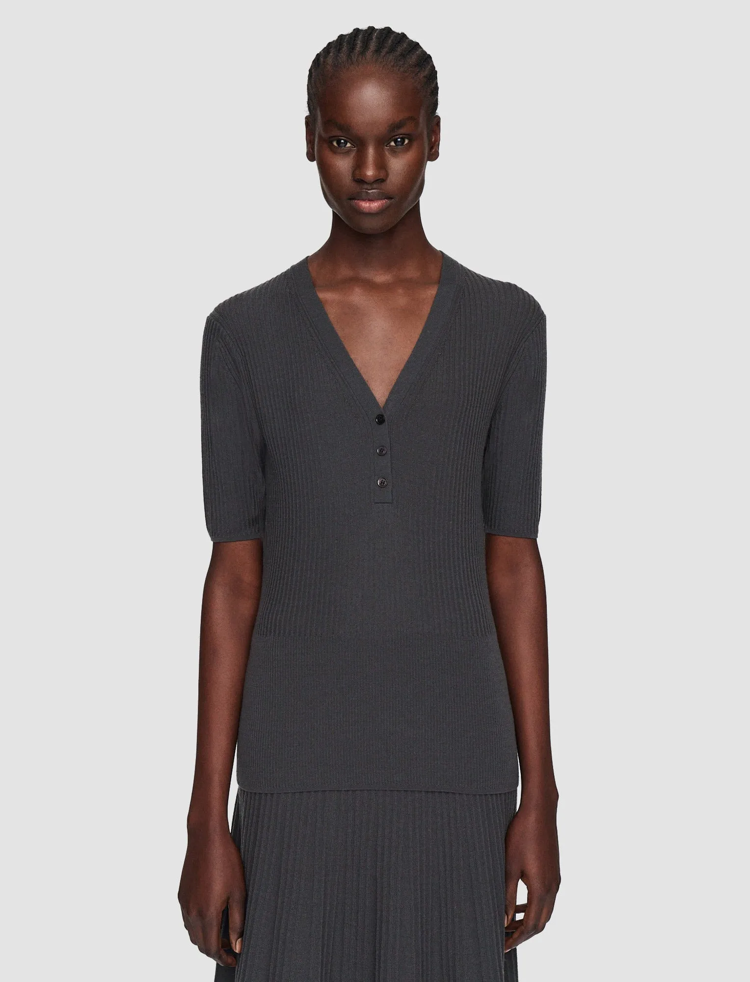 Merino Rib V Neck Top sold by Joseph product image thumbnail 3