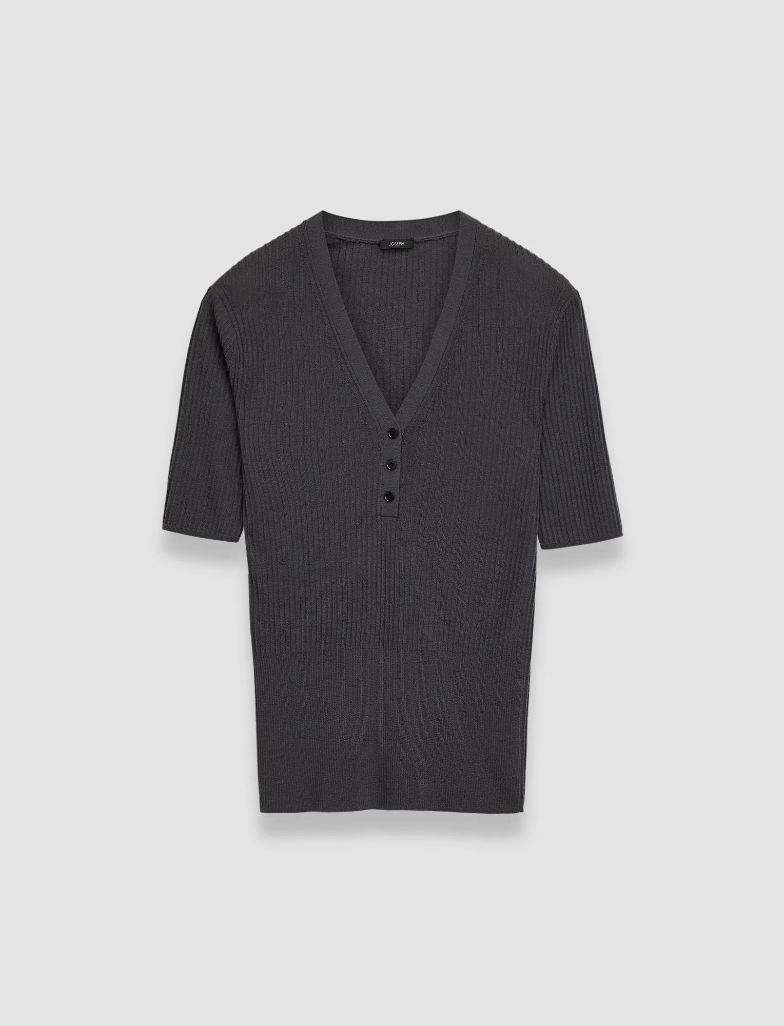 Merino Rib V Neck Top sold by Joseph