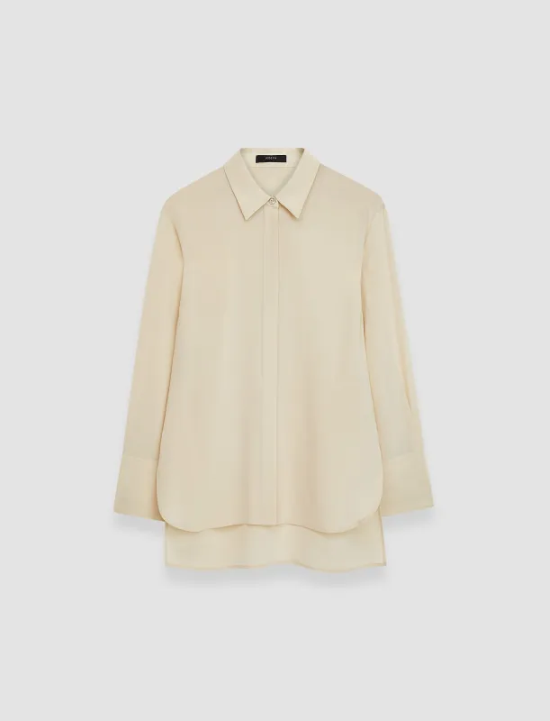 Bold Crepe de Soie Silk Blouse sold by Joseph