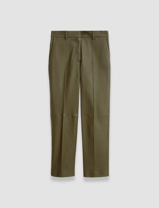 Coleman Leather Stretch Trousers sold by Joseph