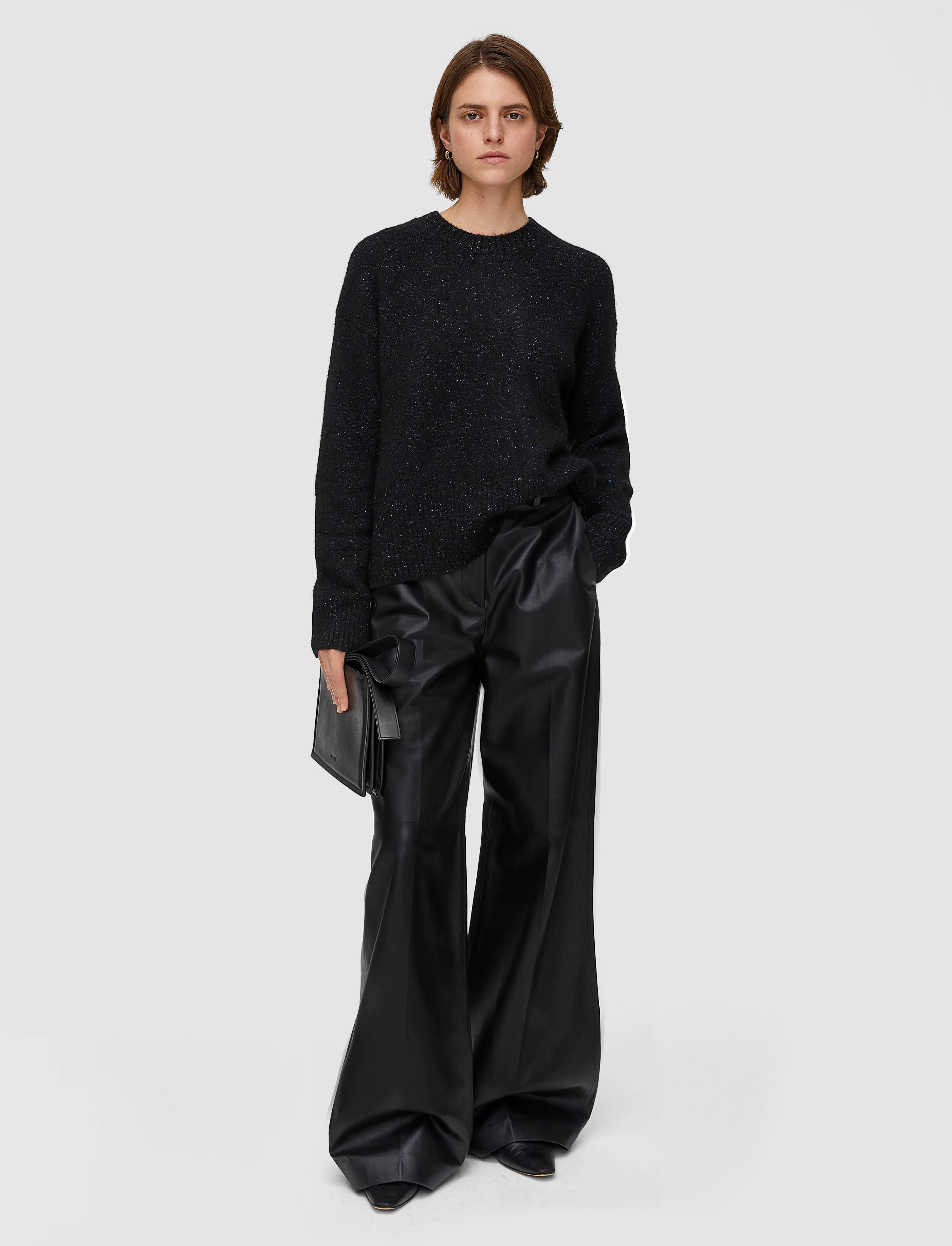 Alpaca Tweed Knit Round Neck Jumper sold by Joseph product image thumbnail 2