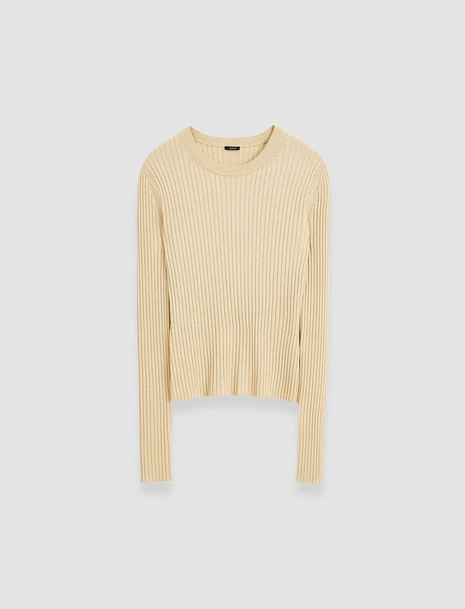 Merino Silk Rib Round Neck Jumper sold by Joseph