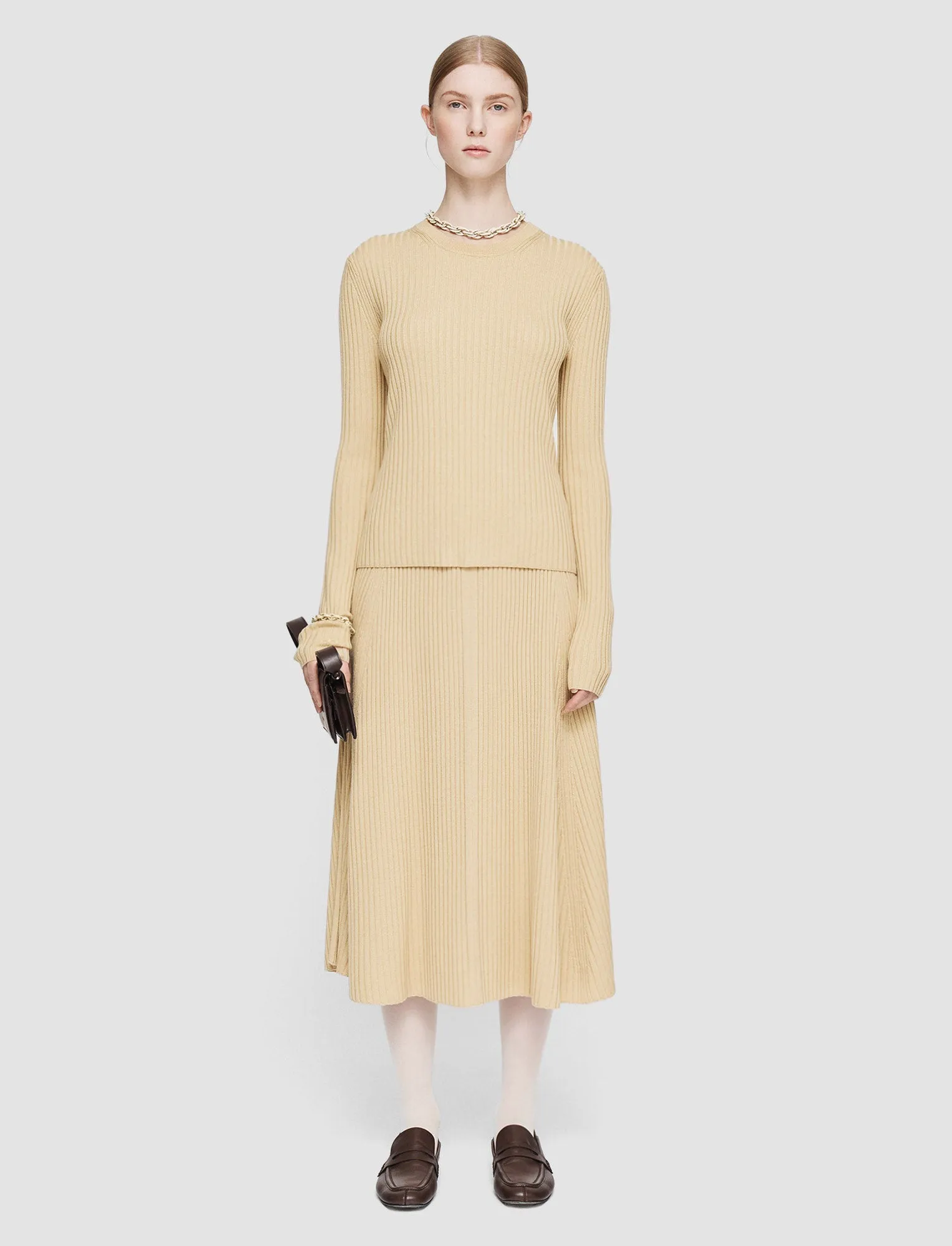 Merino Silk Rib Round Neck Jumper sold by Joseph product image thumbnail 2