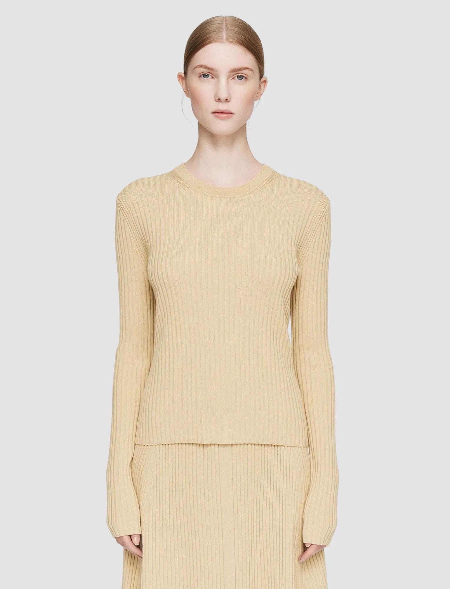Merino Silk Rib Round Neck Jumper sold by Joseph product image thumbnail 3