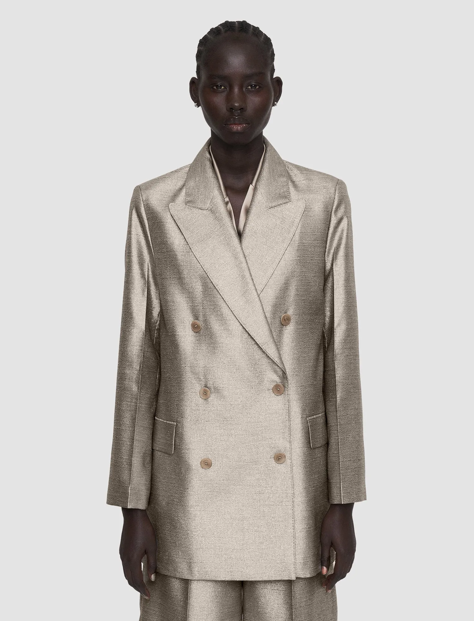 Textured Metallic Chapone Jacket sold by Joseph product image thumbnail 3