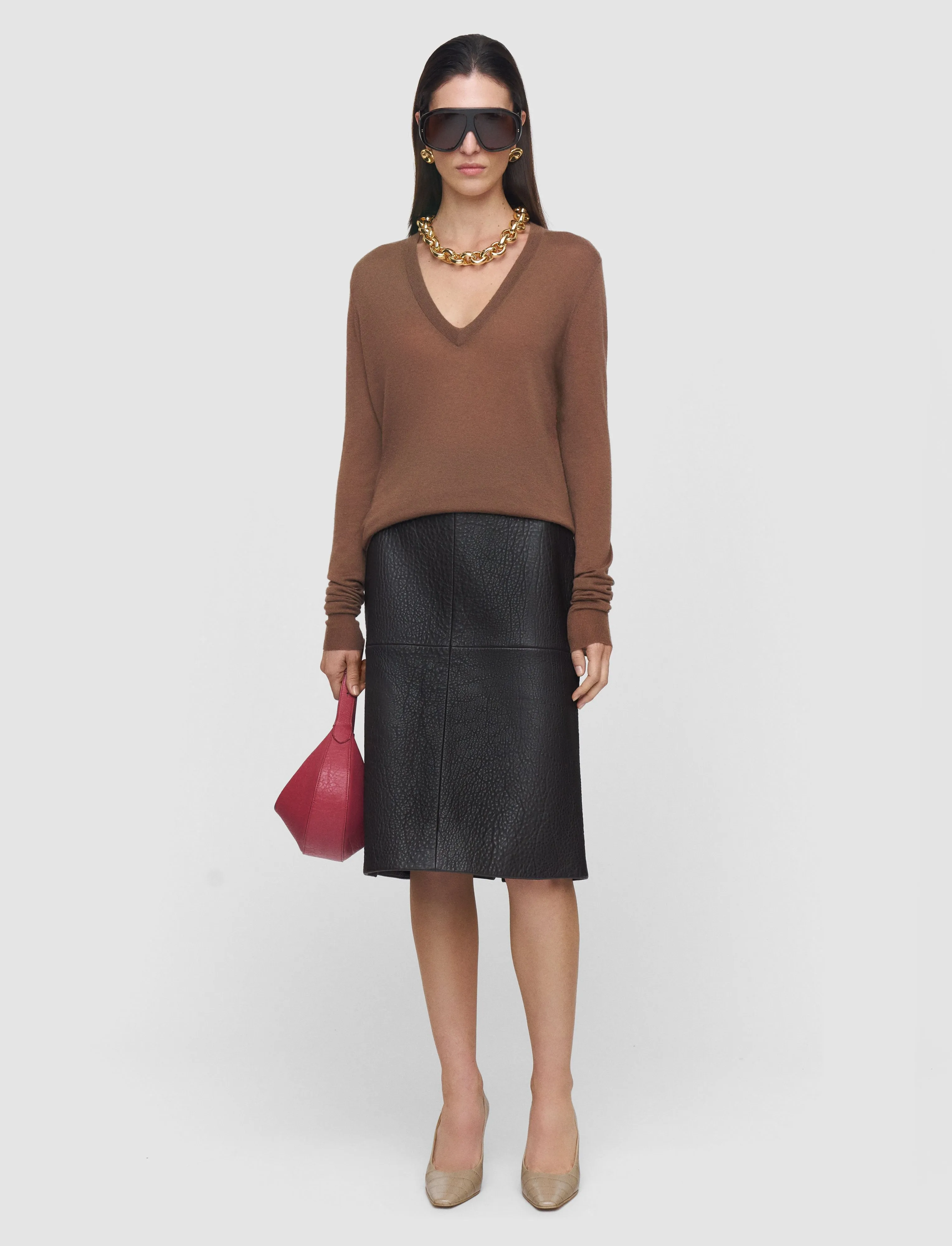 Cashair V Neck Jumper sold by Joseph