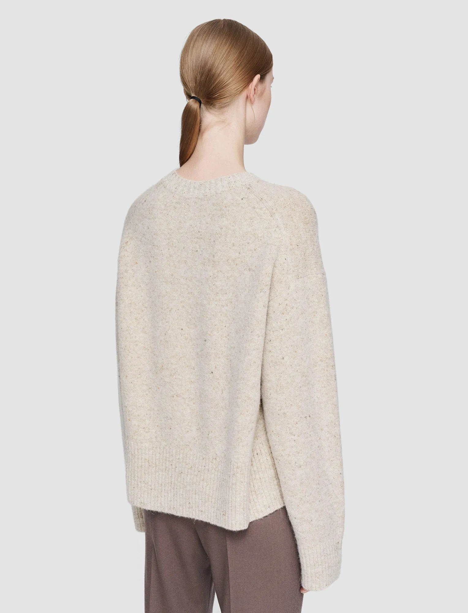 Alpaca Tweed Knit Round Neck Jumper sold by Joseph product image thumbnail 4