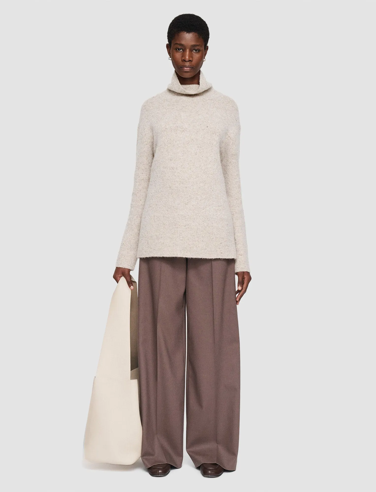 Alpaca Tweed Knit High Neck Jumper sold by Joseph product image thumbnail 2