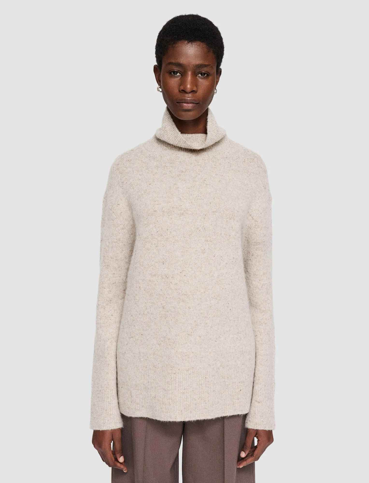 Alpaca Tweed Knit High Neck Jumper sold by Joseph product image thumbnail 3