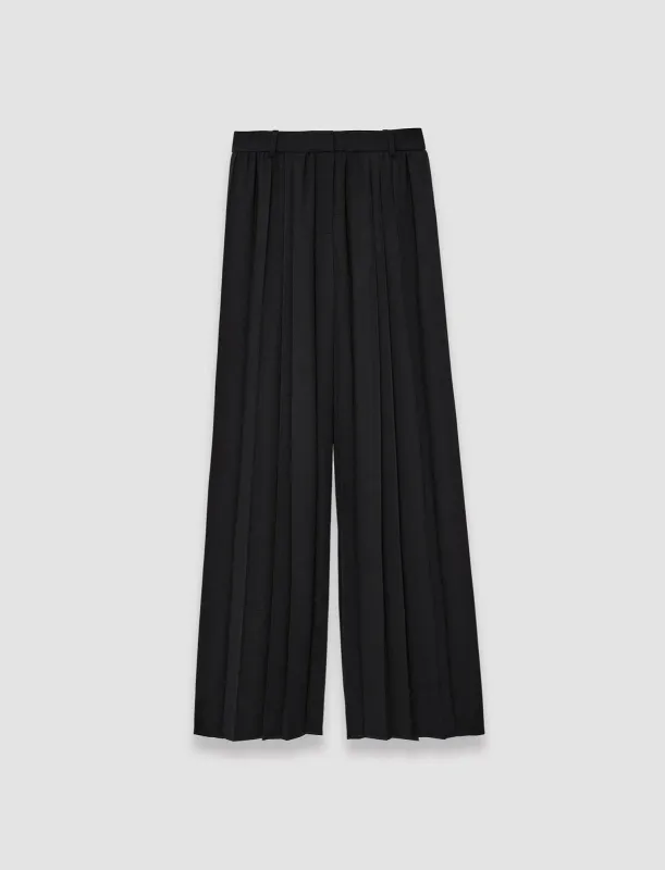 Tibre Airy Plissé Trousers sold by Joseph