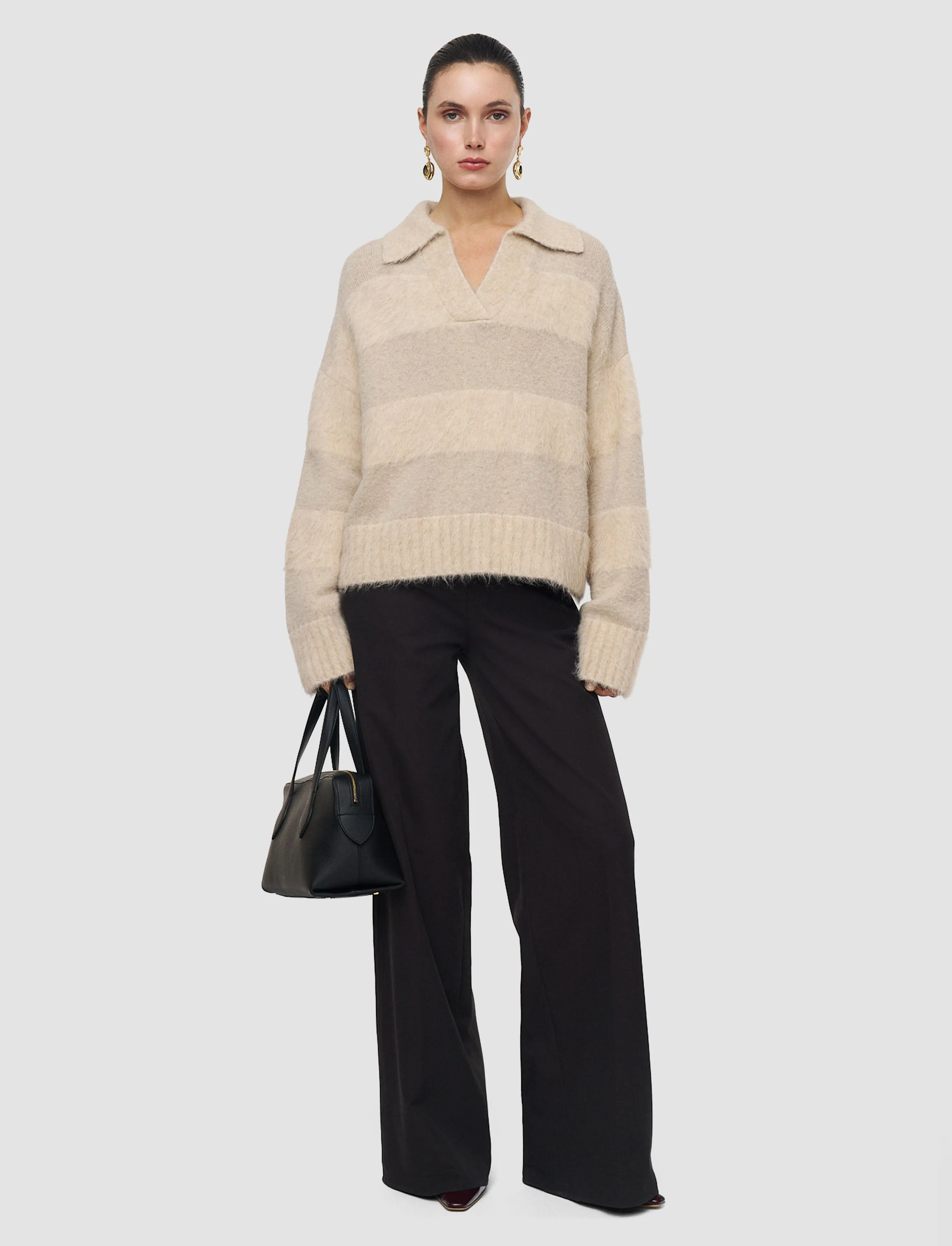 Take Brushed Alpaca Striped Jumper sold by Joseph product image thumbnail 2