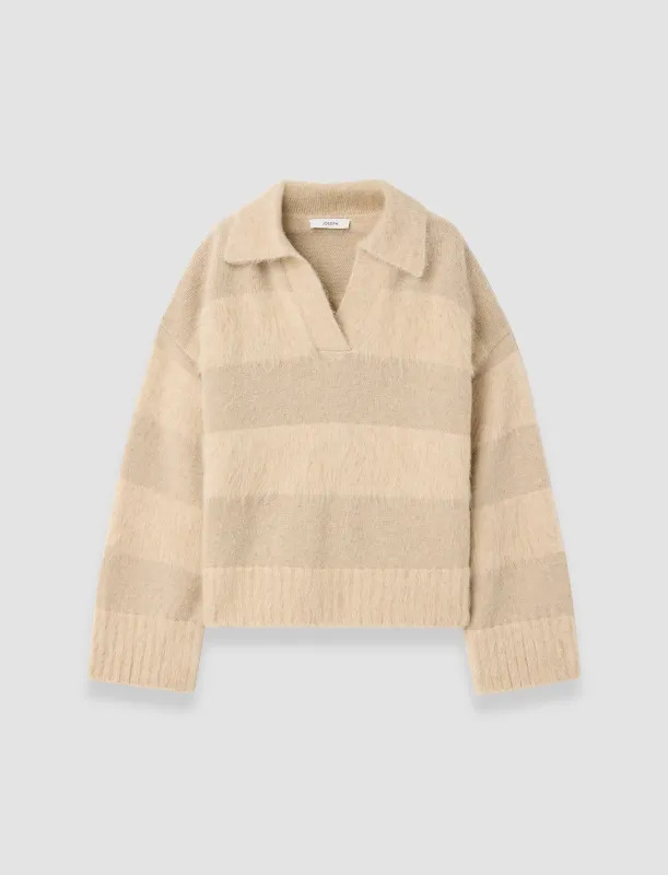 Take Brushed Alpaca Striped Jumper sold by Joseph