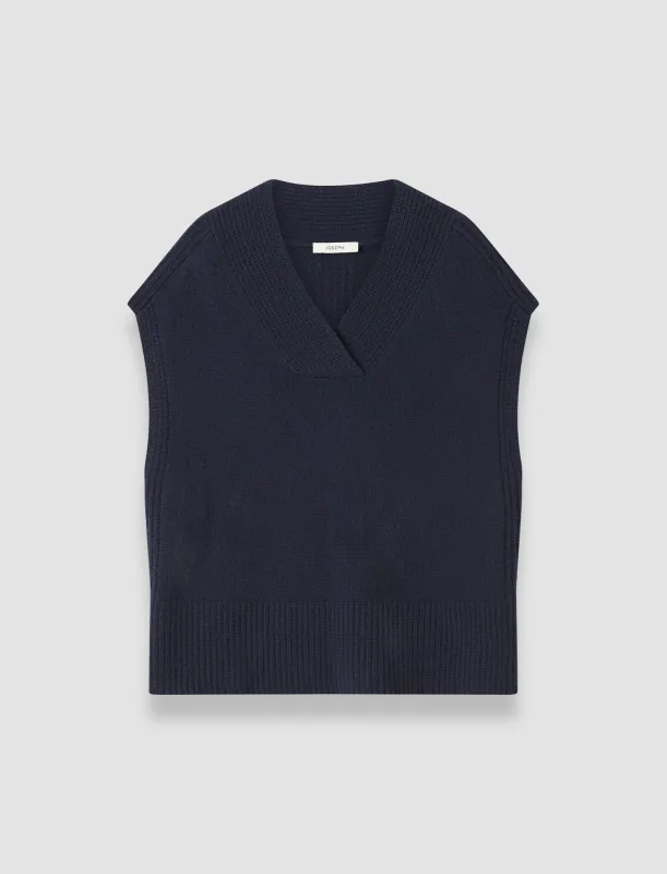 Mena Pure Cashmere Vest sold by Joseph