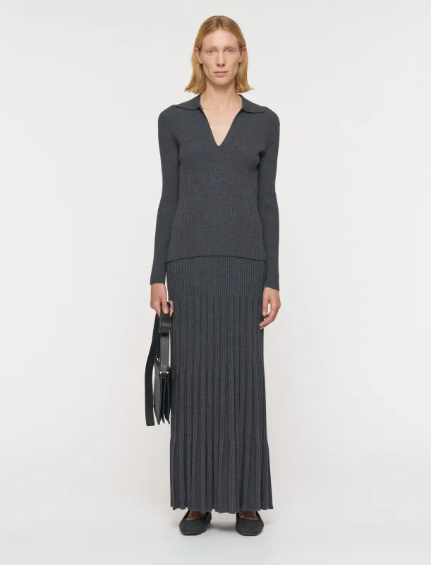 Merino Rib Knit Skirt sold by Joseph