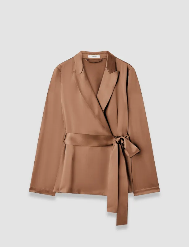 Archer Silk Satin Jacket sold by Joseph