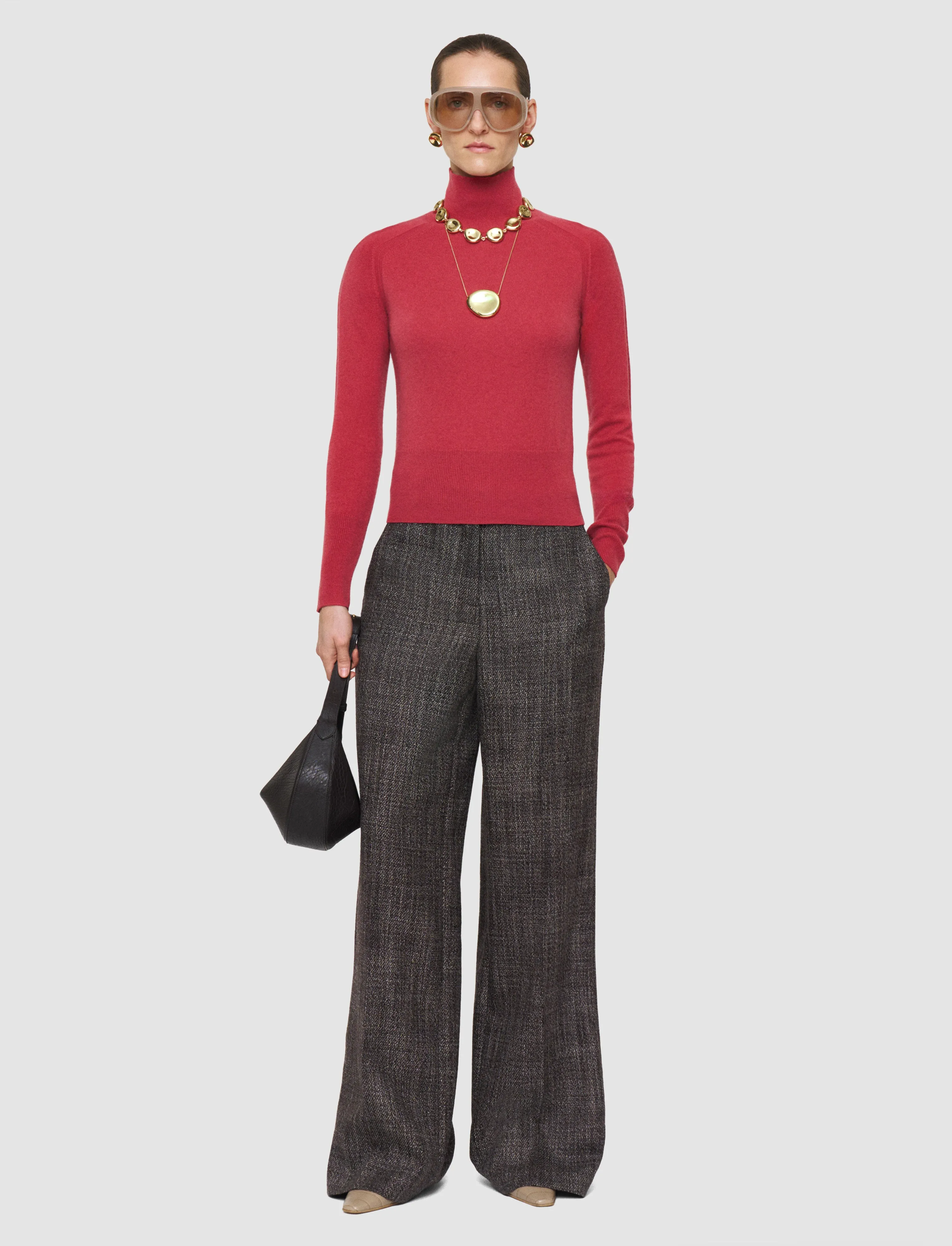 Oxna Light Pure Cashmere High Neck Jumper sold by Joseph