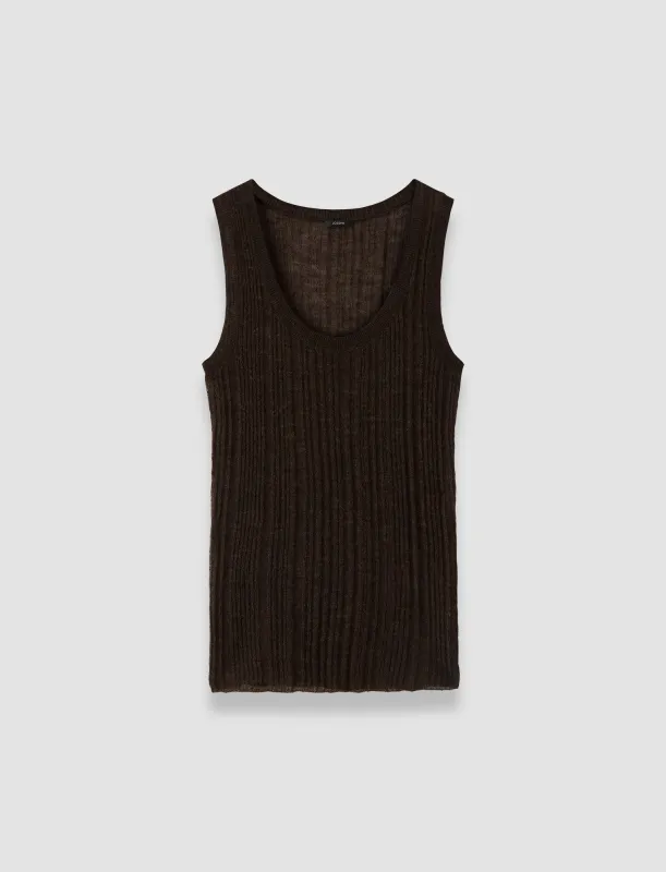 Ycaza Sheer Wool Rib Vest sold by Joseph