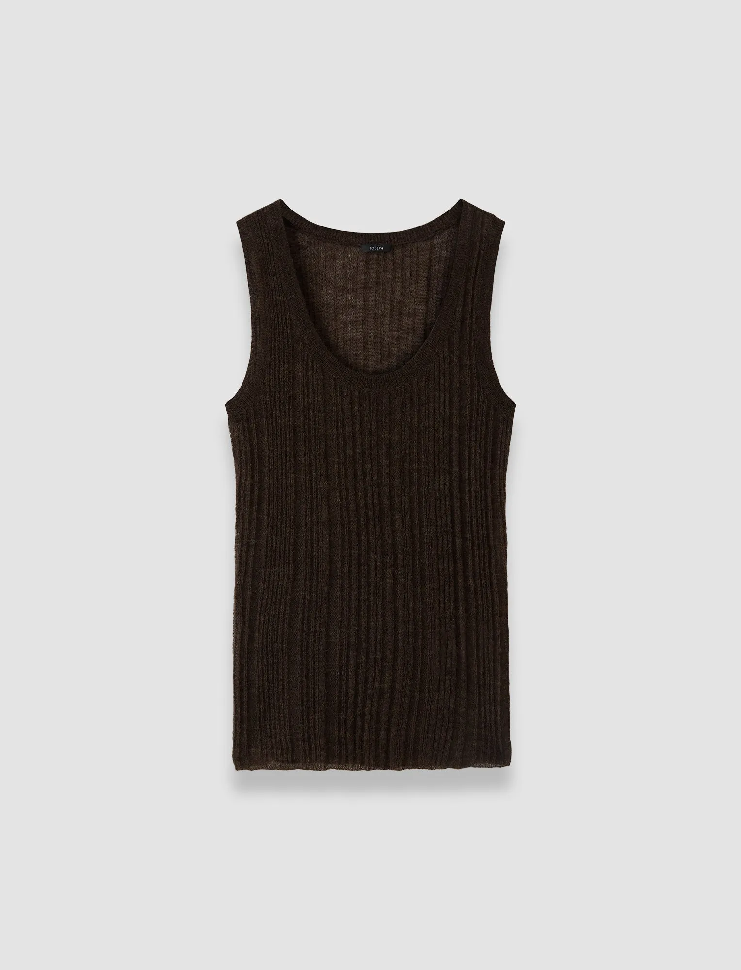 Ycaza Sheer Wool Rib Vest sold by Joseph