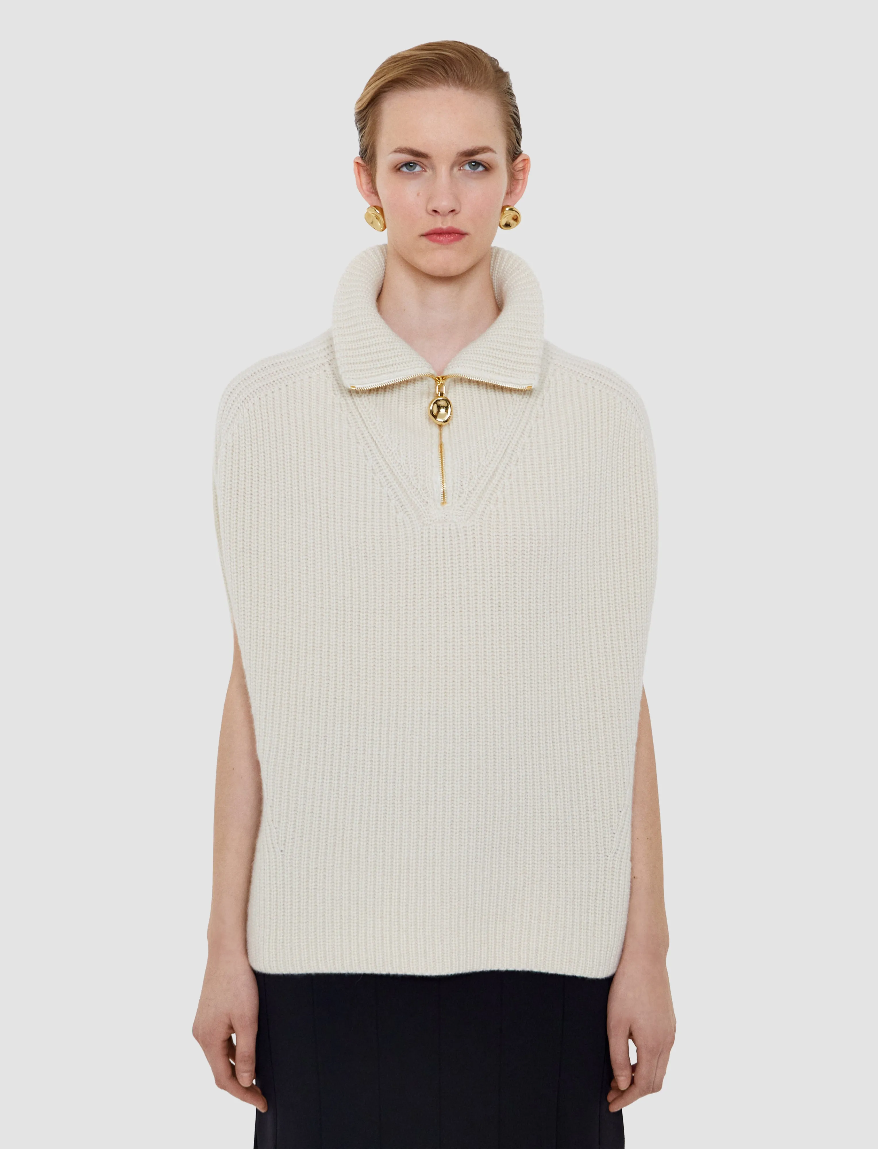 Raffet Fisherman Rib Cashmere Vest sold by Joseph product image thumbnail 3