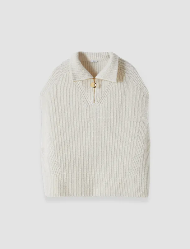 Raffet Fisherman Rib Cashmere Vest sold by Joseph