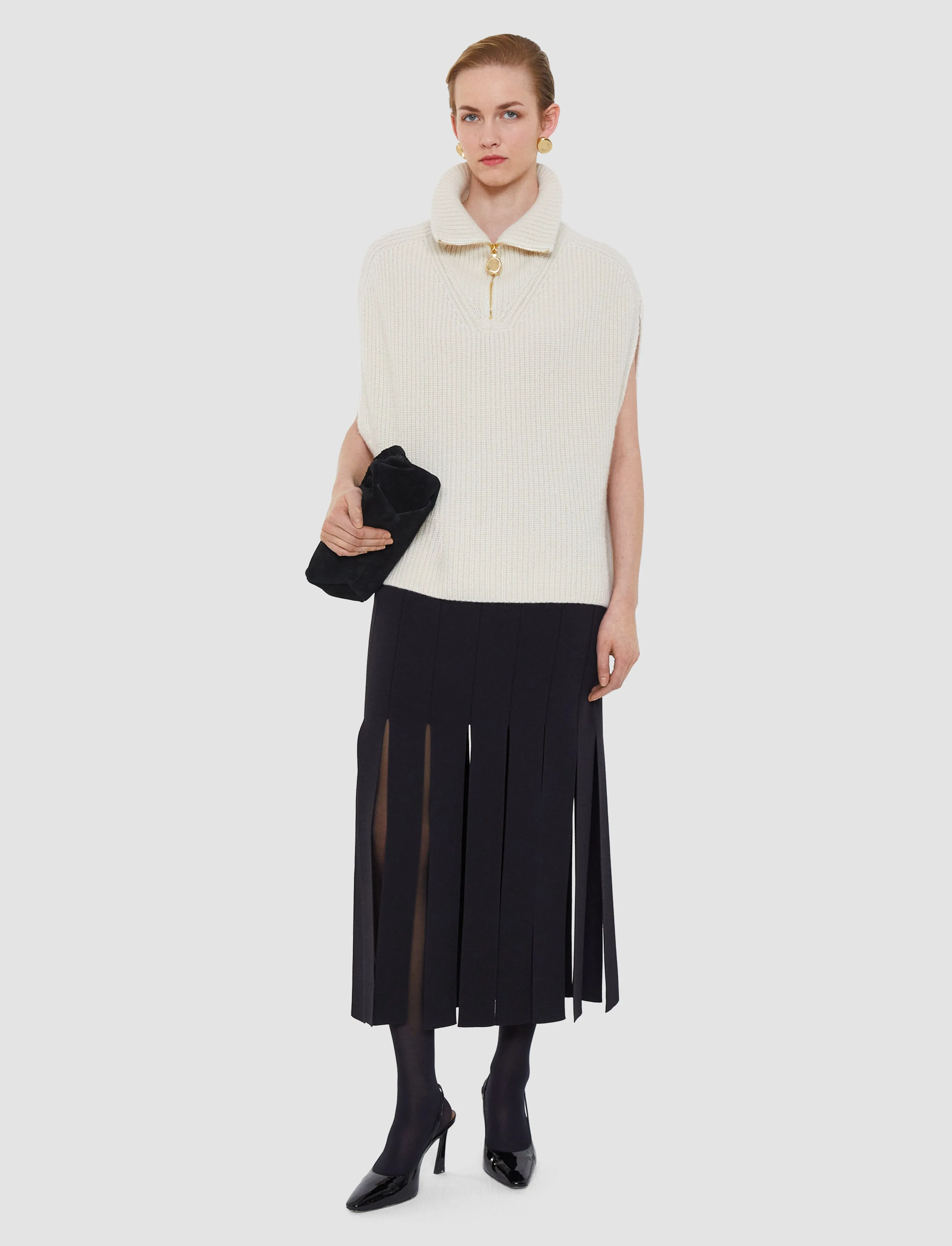 Raffet Fisherman Rib Cashmere Vest sold by Joseph product image thumbnail 2