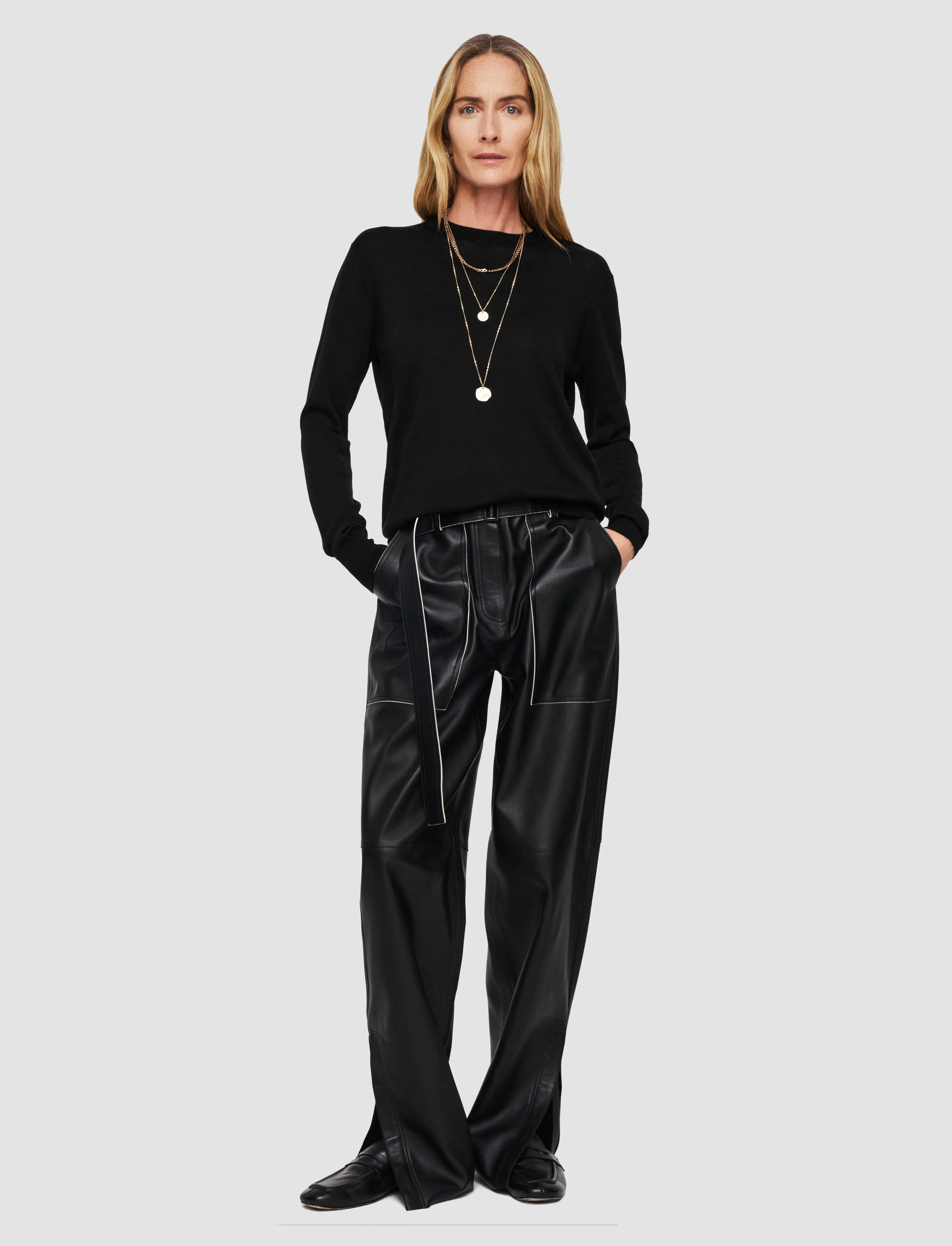 Superfine Cotton Silk Round Neck Jumper sold by Joseph product image thumbnail 2