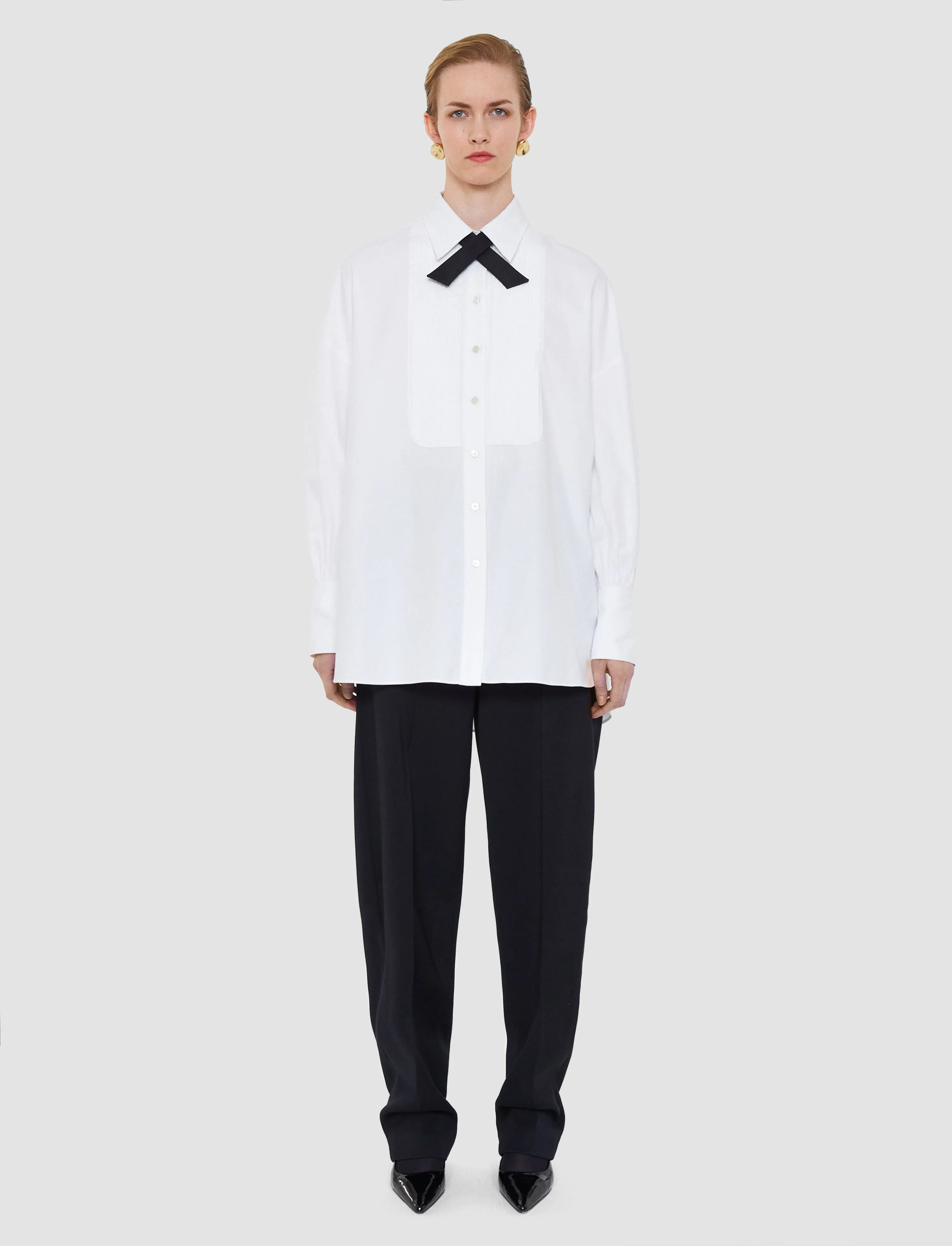Ferrus Tuxedo Cotton Shirt sold by Joseph product image thumbnail 2