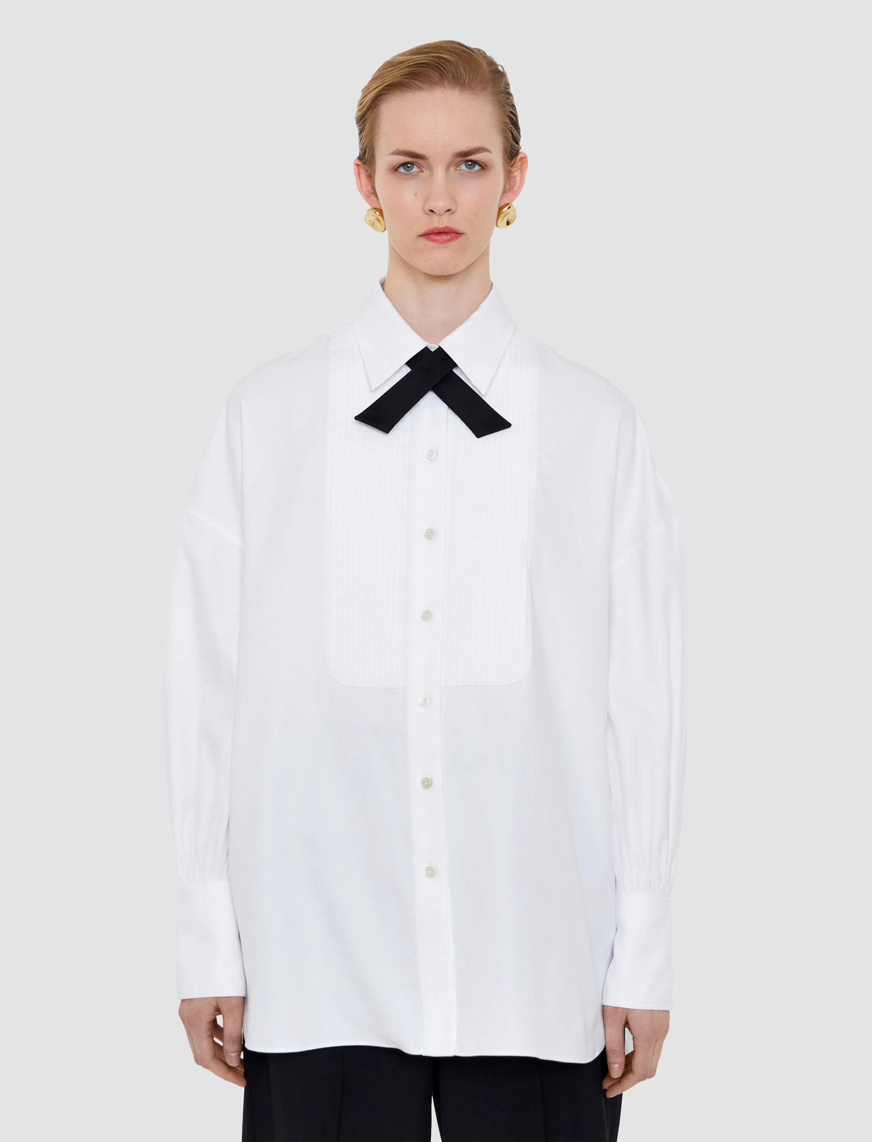 Ferrus Tuxedo Cotton Shirt sold by Joseph product image thumbnail 4