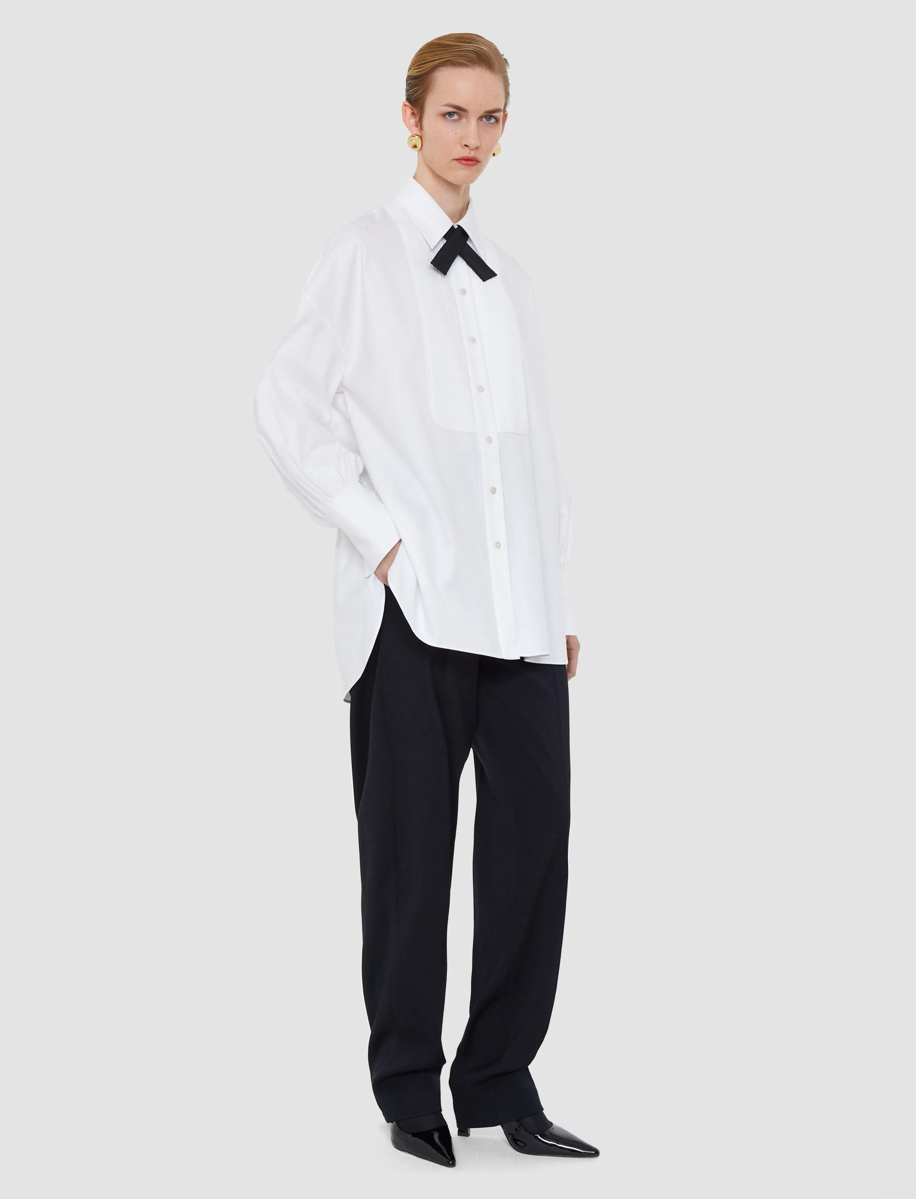Ferrus Tuxedo Cotton Shirt sold by Joseph product image thumbnail 3