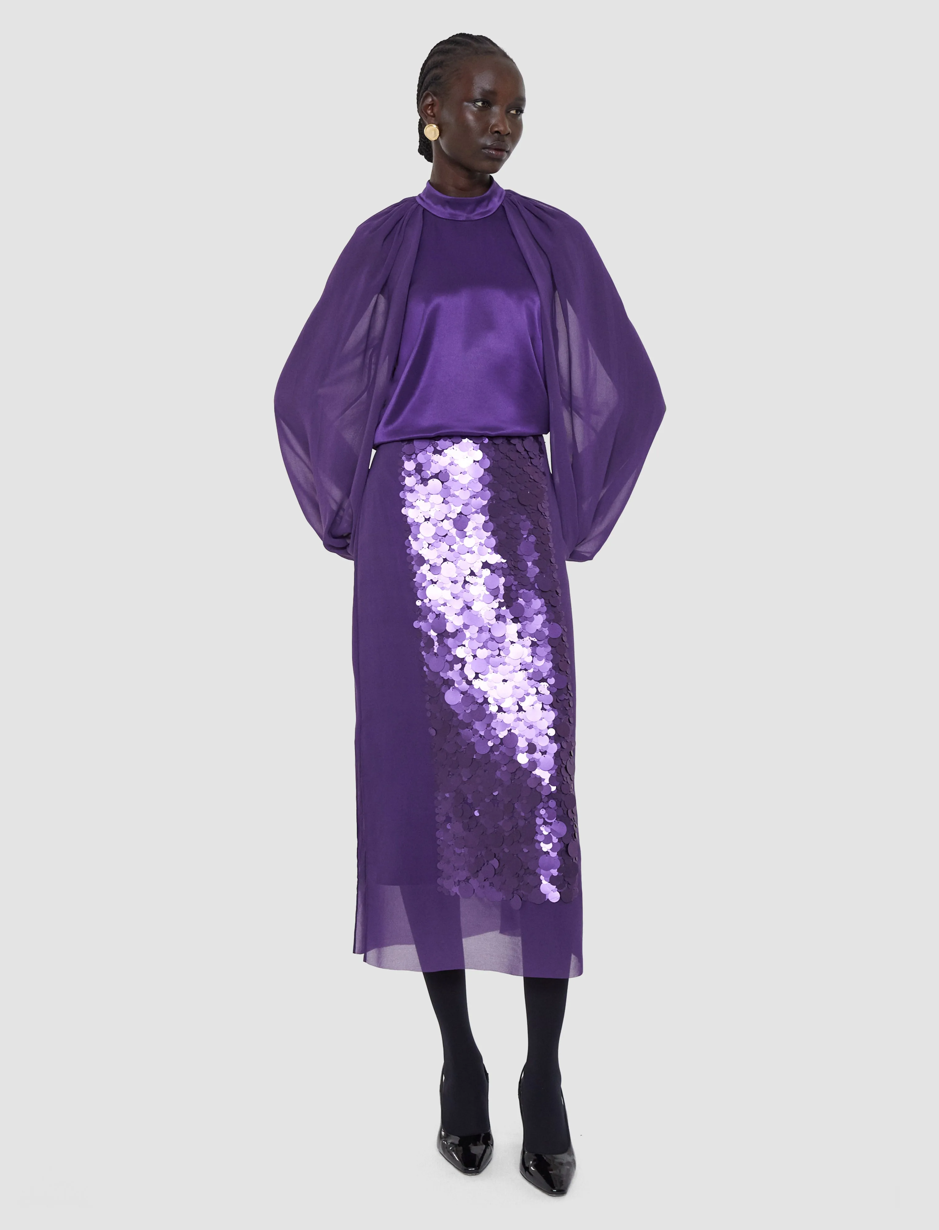 Cambo Chiffon Sequin Skirt sold by Joseph product image thumbnail 2
