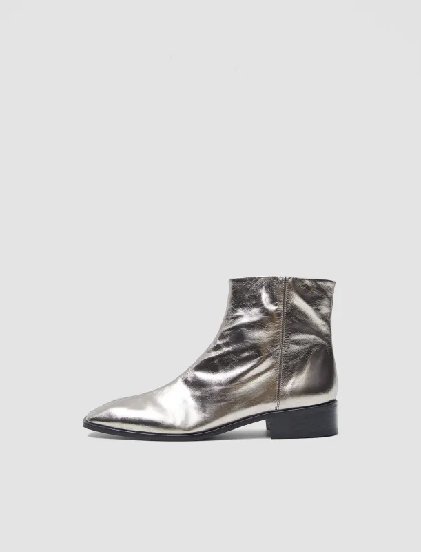 Metallic Leather Ankle Boots sold by Joseph