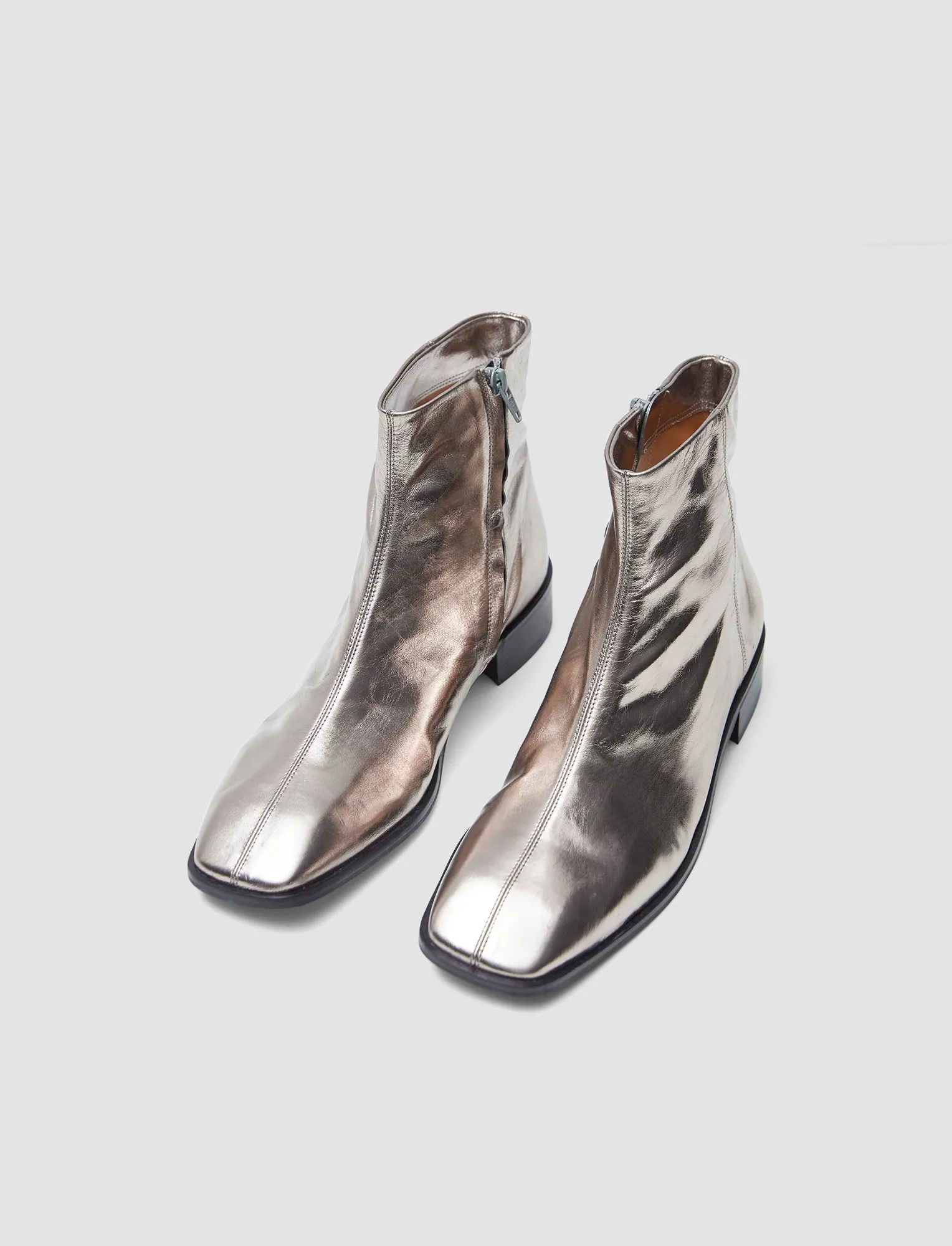 Metallic Leather Ankle Boots sold by Joseph product image thumbnail 2