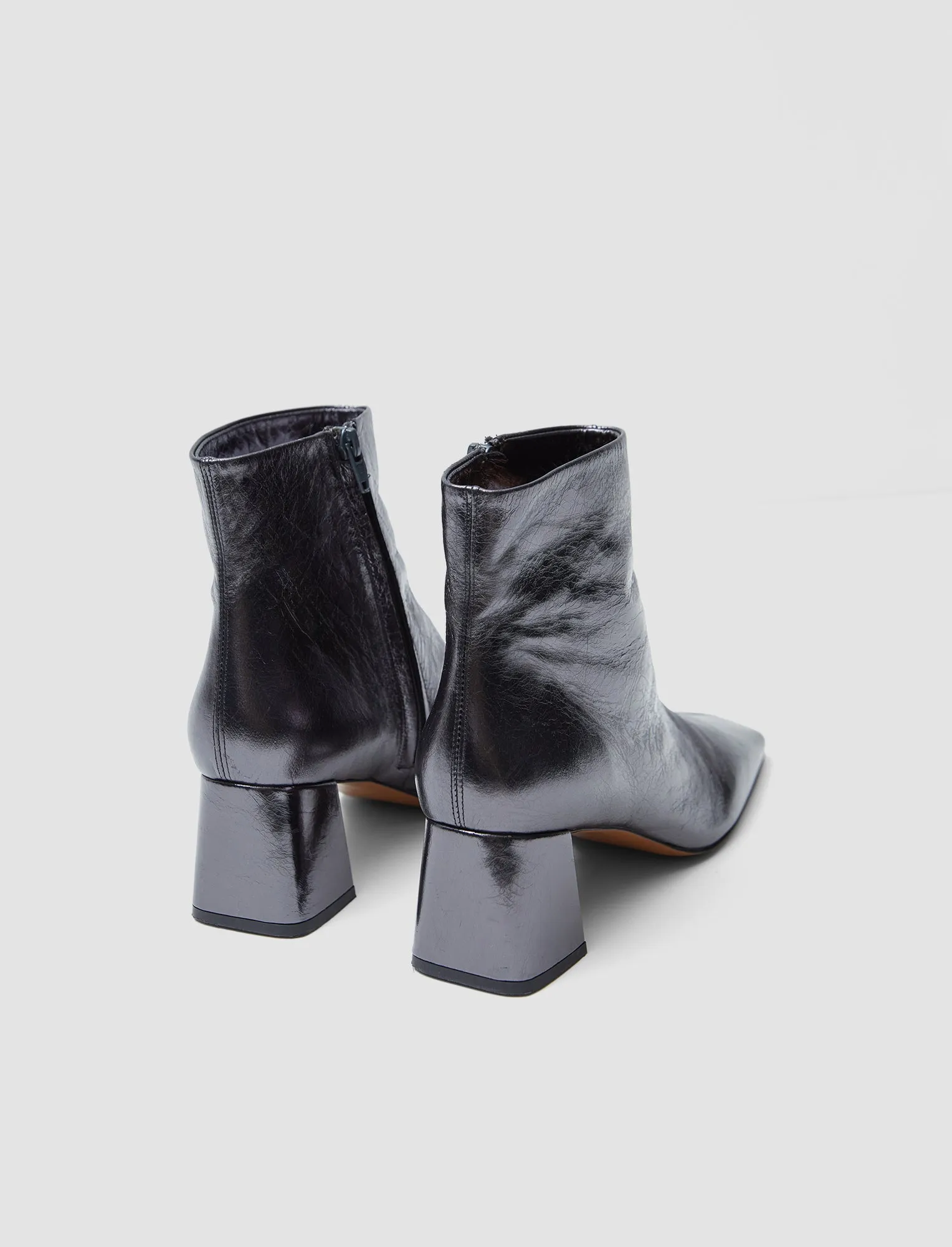 Heeled Metallic Leather Ankle Boots sold by Joseph product image thumbnail 3