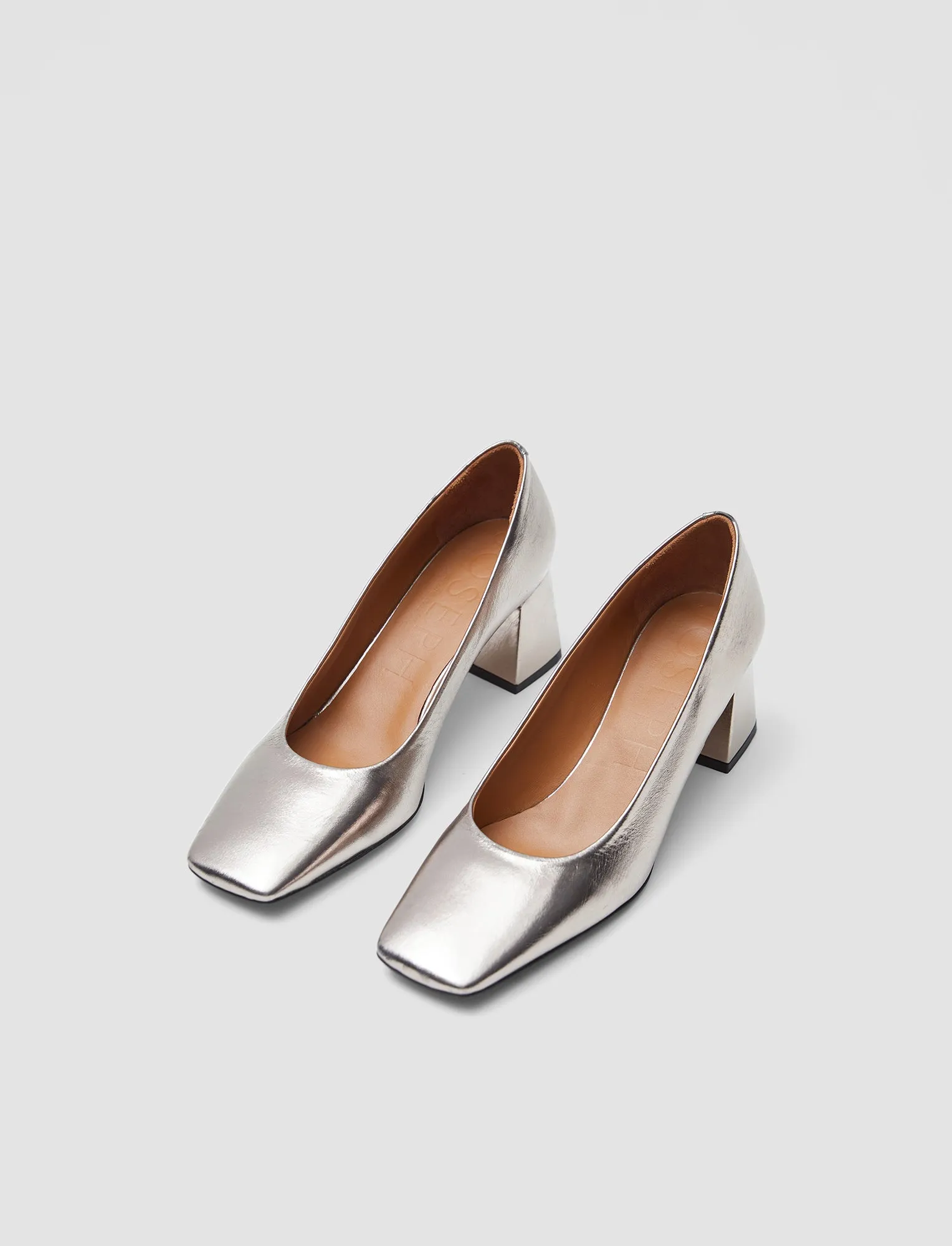 Heeled Metallic Leather Shoes sold by Joseph product image thumbnail 2