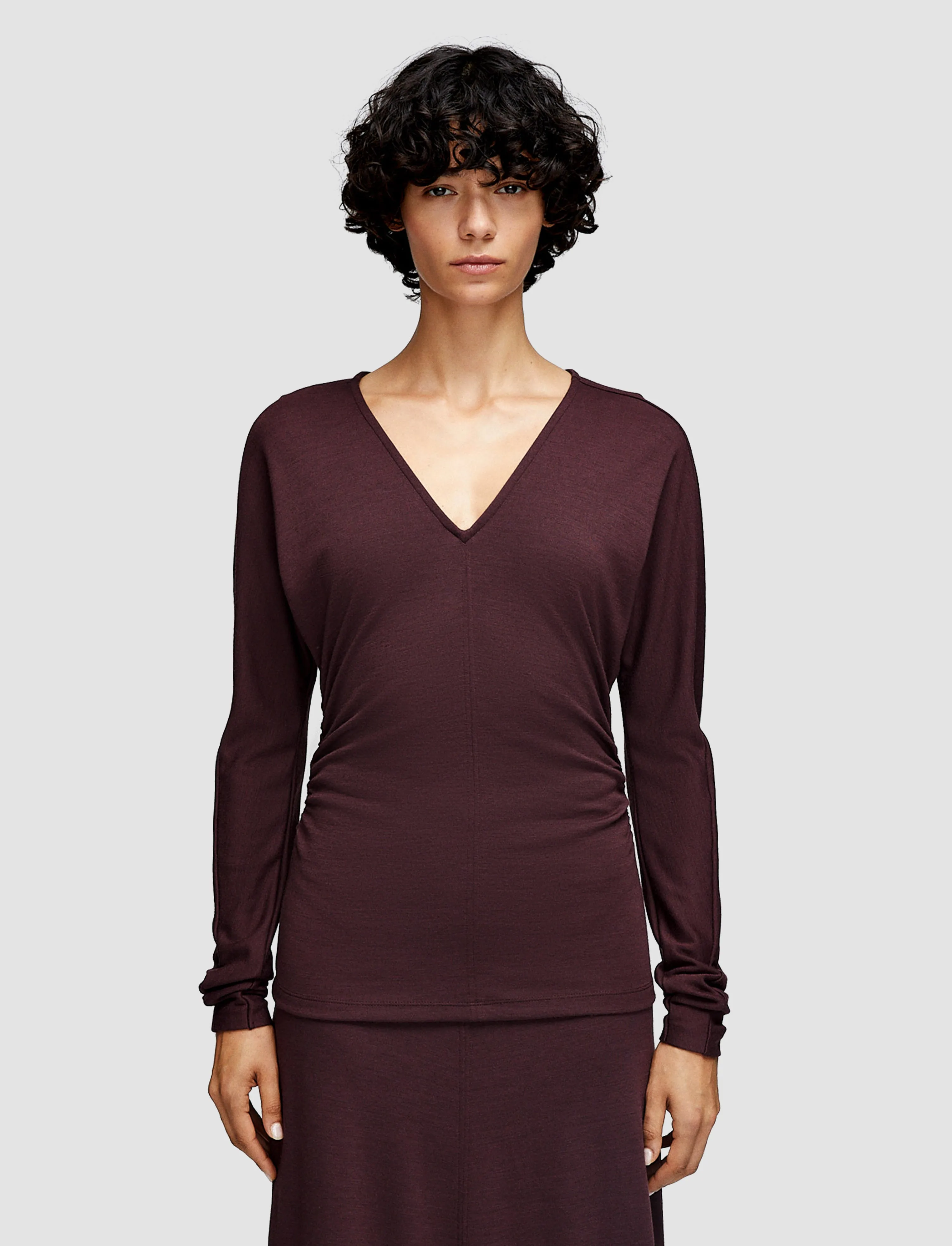 Wool Jersey V Neck Top sold by Joseph product image thumbnail 3
