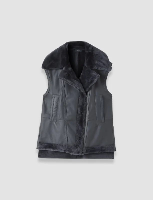 Marc Soft Shearling Gilet sold by Joseph