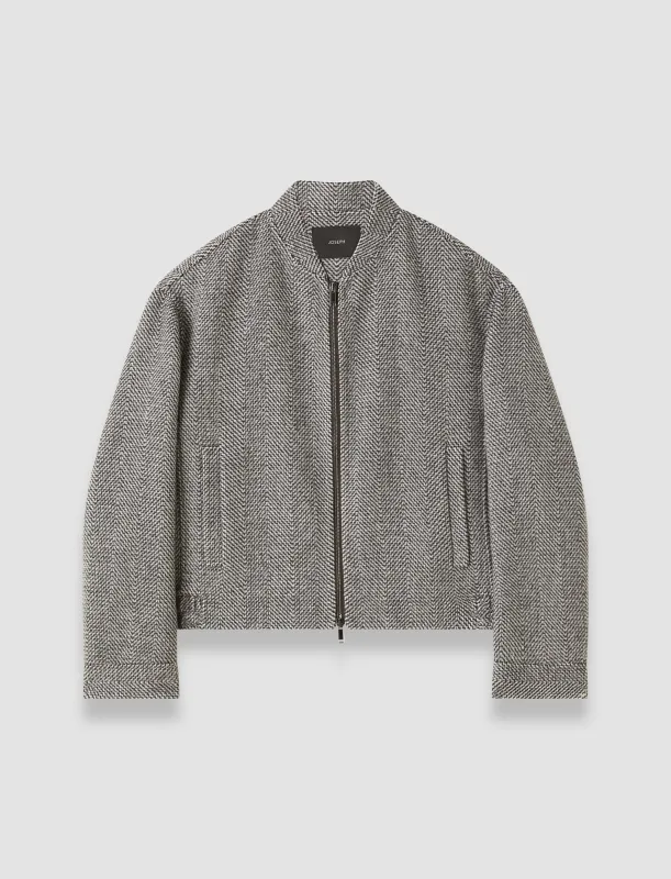 Gustave Linear Double Face Wool Jacket sold by Joseph