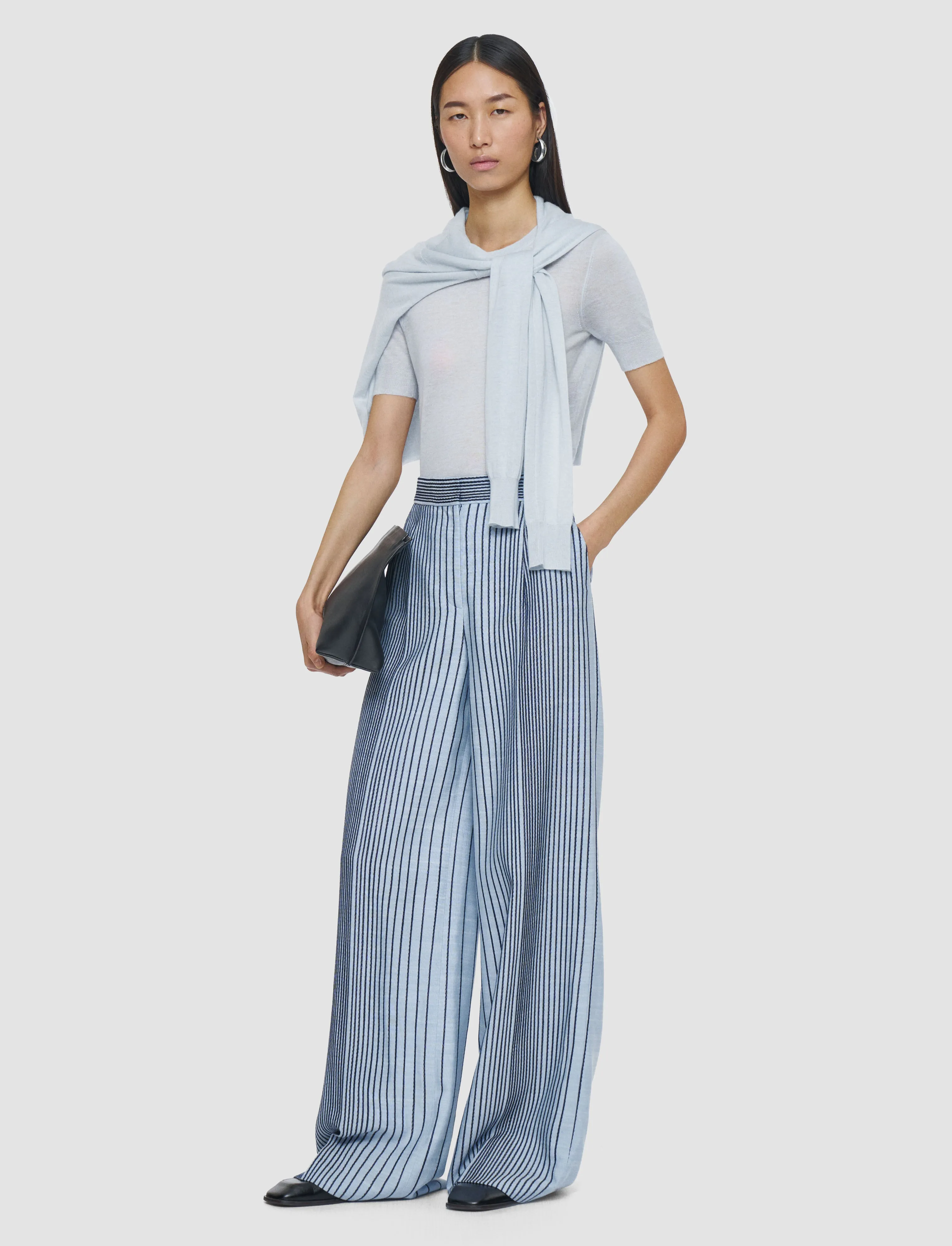 Alanel Embroidered Stripes Trousers sold by Joseph product image thumbnail 2