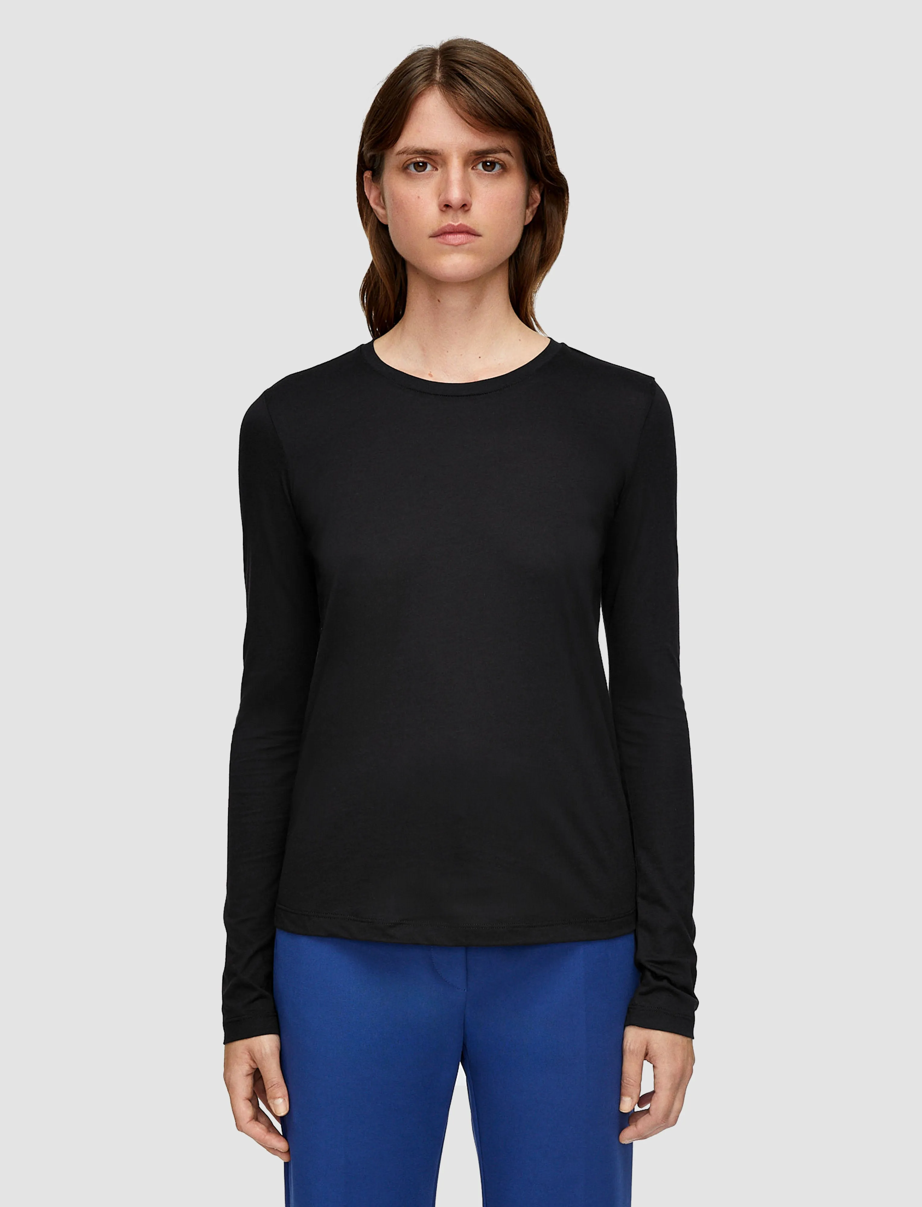Cotton Silk Jersey Long Sleeve T-Shirt sold by Joseph product image thumbnail 3