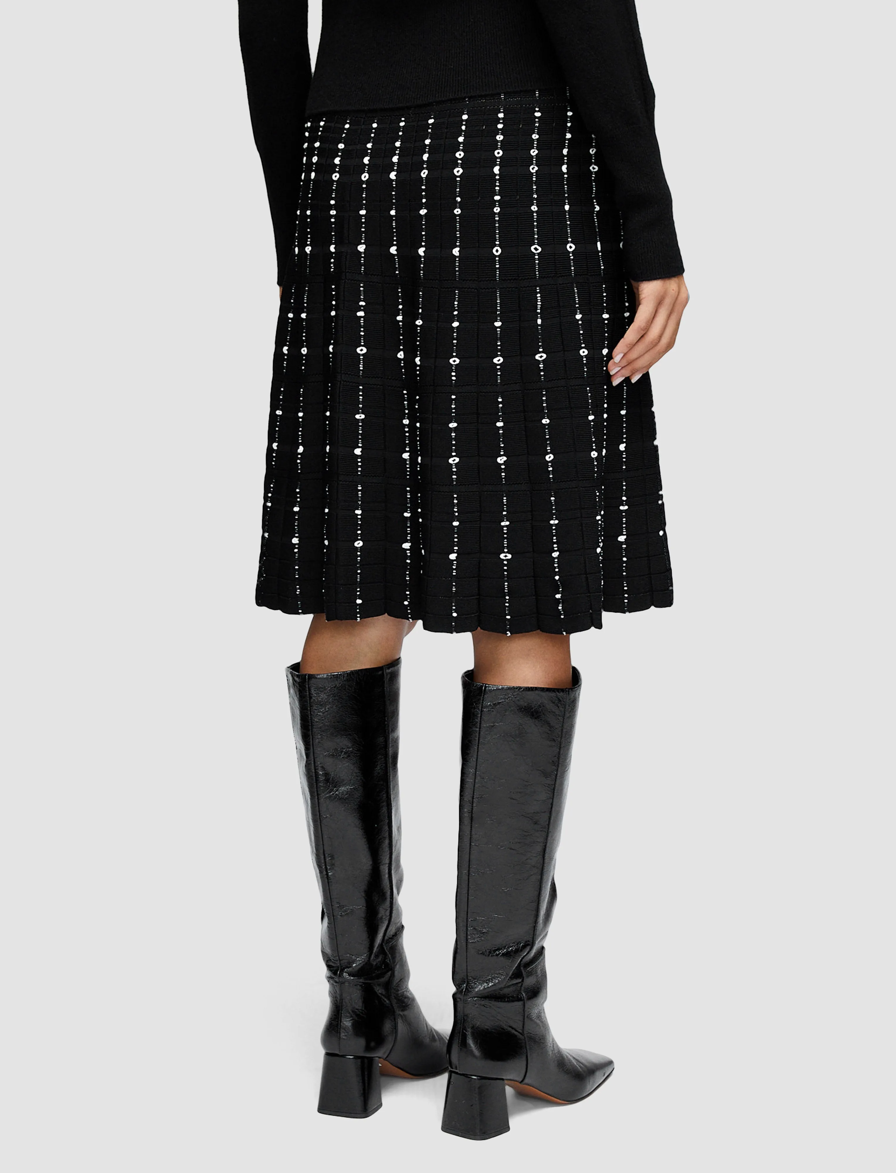 Fragmented Stripes Knee Length Skirt sold by Joseph product image thumbnail 3