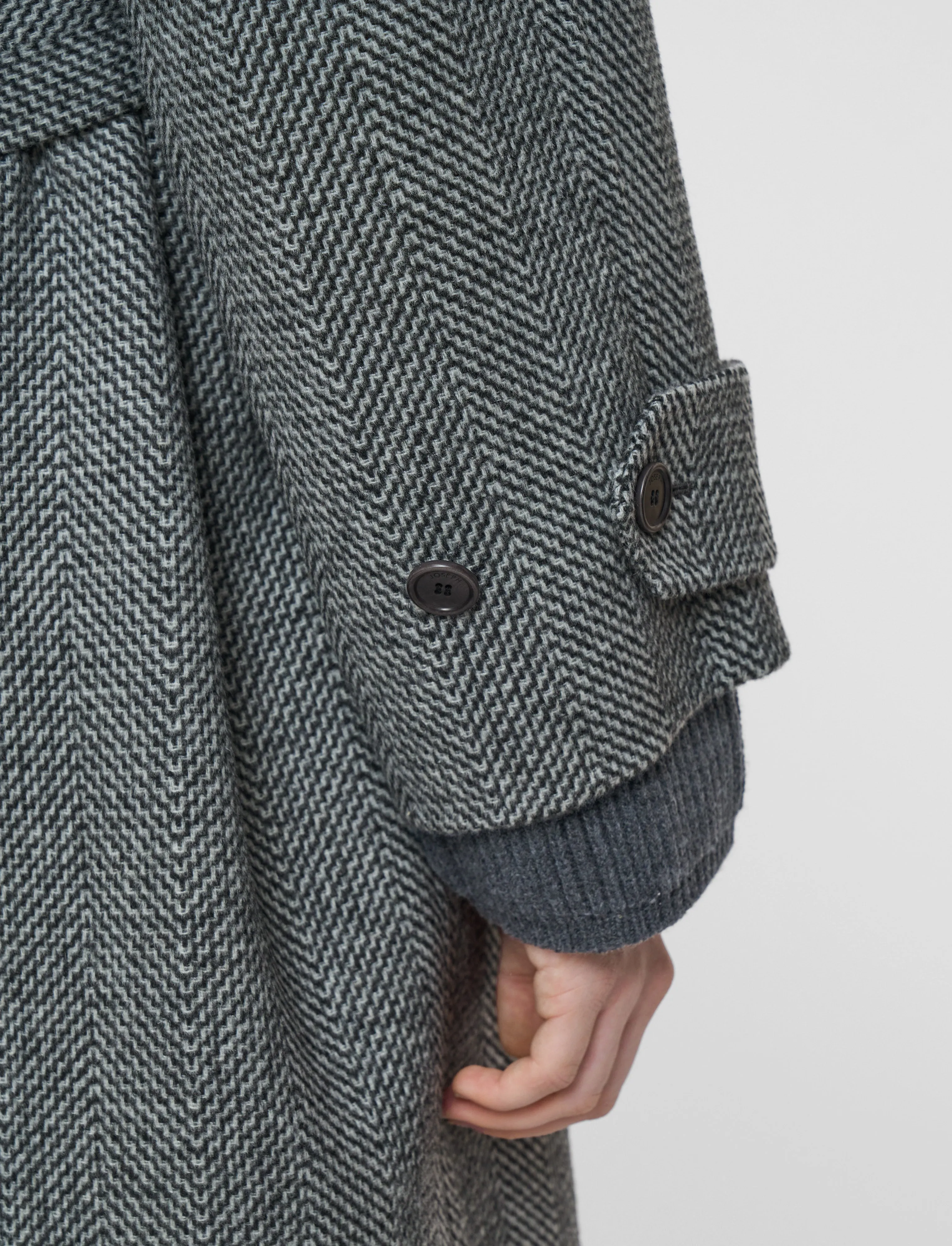 Navarre Linear Double Face Wool Coat sold by Joseph product image thumbnail 4