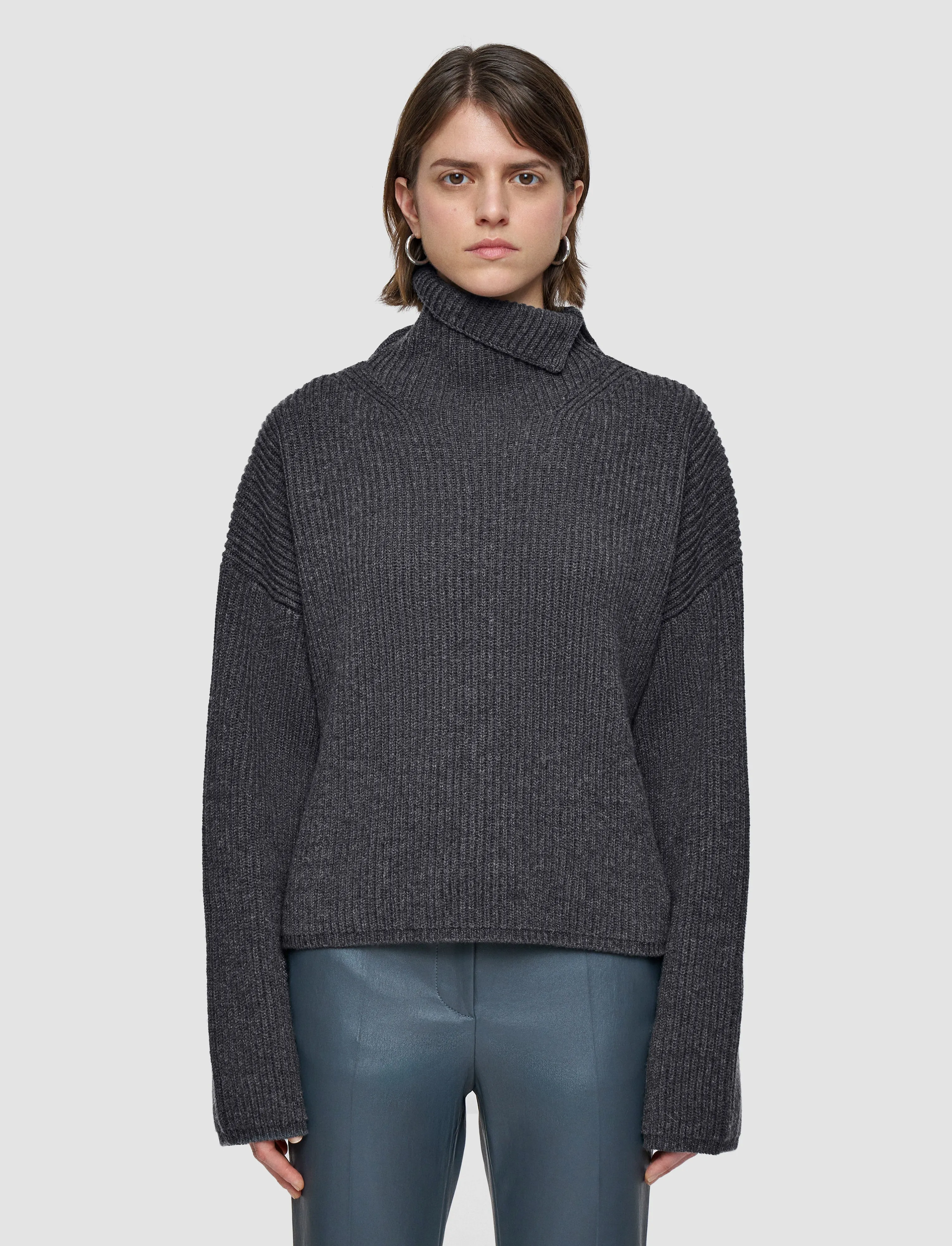 Light Cardigan Stitch High Neck Jumper sold by Joseph product image thumbnail 3