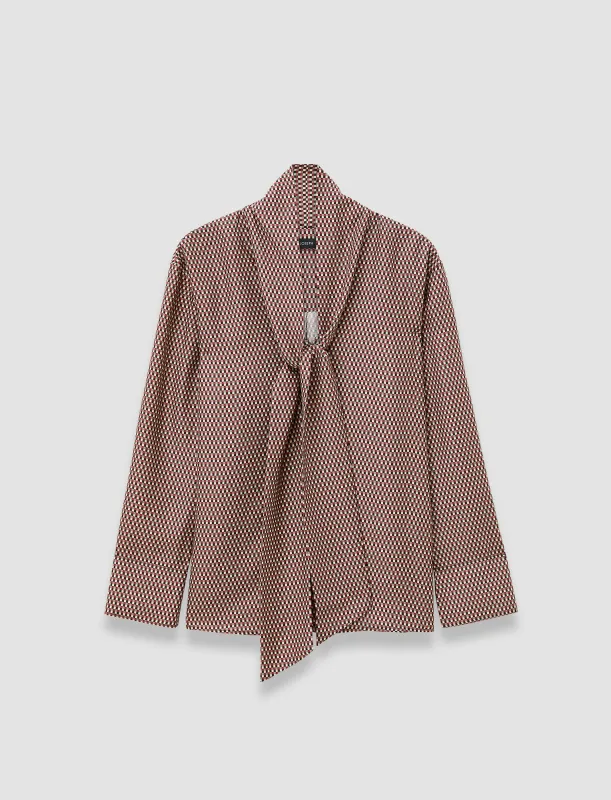 Adele Printed Silk Blend Blouse sold by Joseph