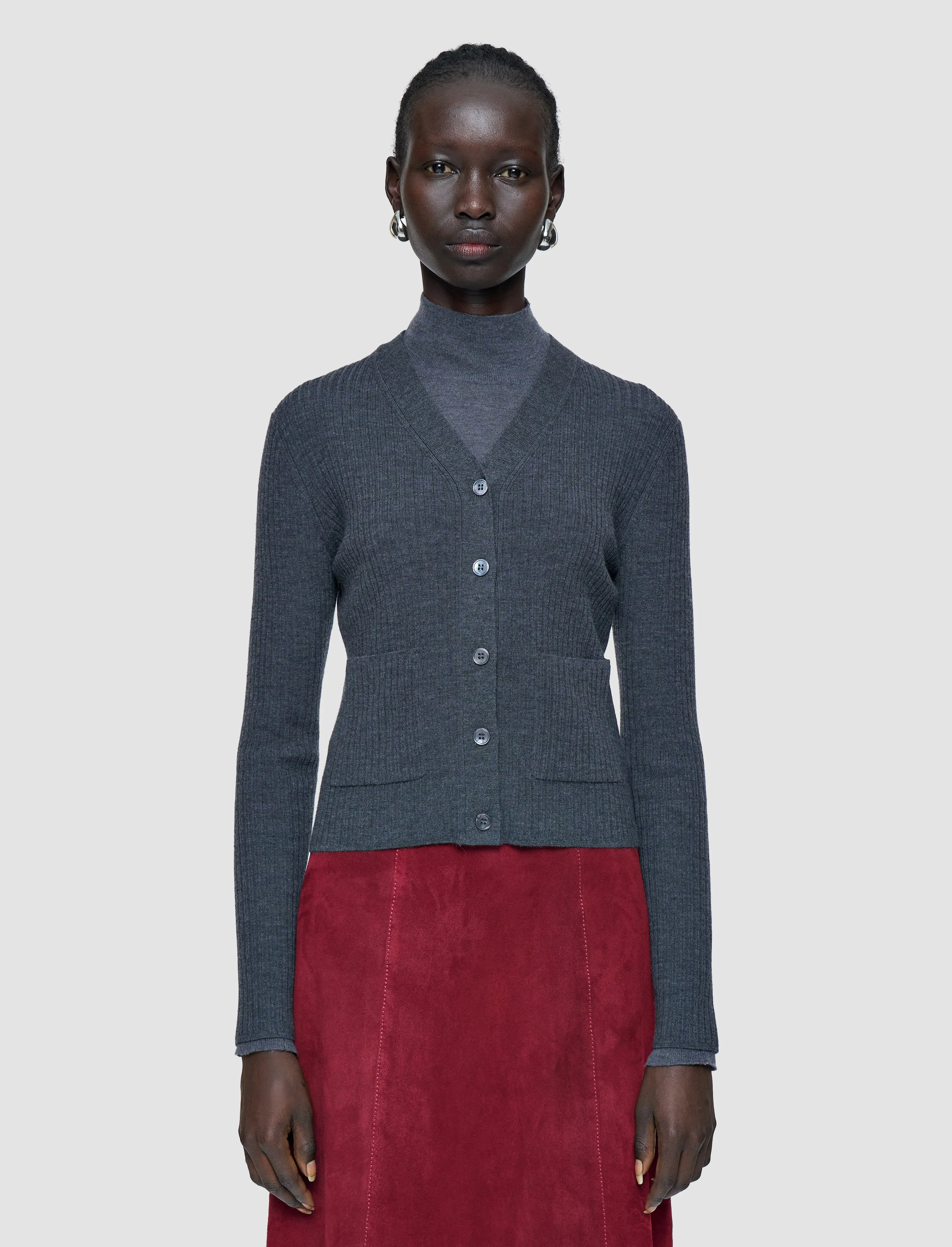 Merino Rib Knit Cardigan sold by Joseph product image thumbnail 3