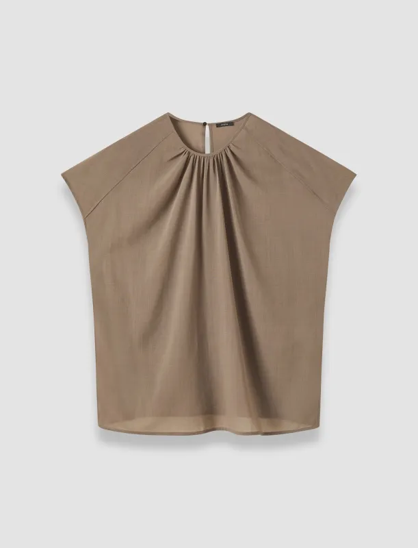 Broca Sheer Fine Wool Blouse sold by Joseph